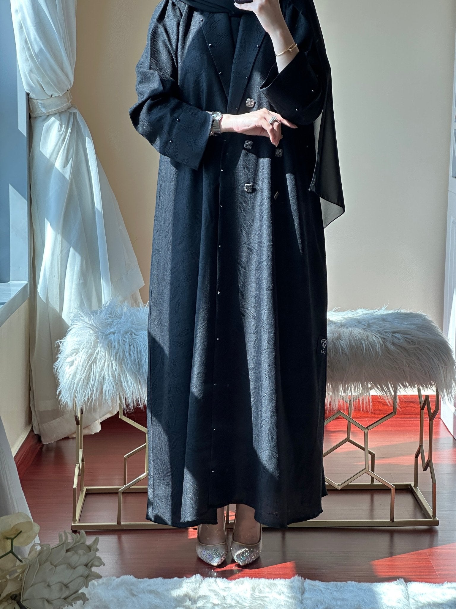 C - Black - Work - Abaya - Set - 87