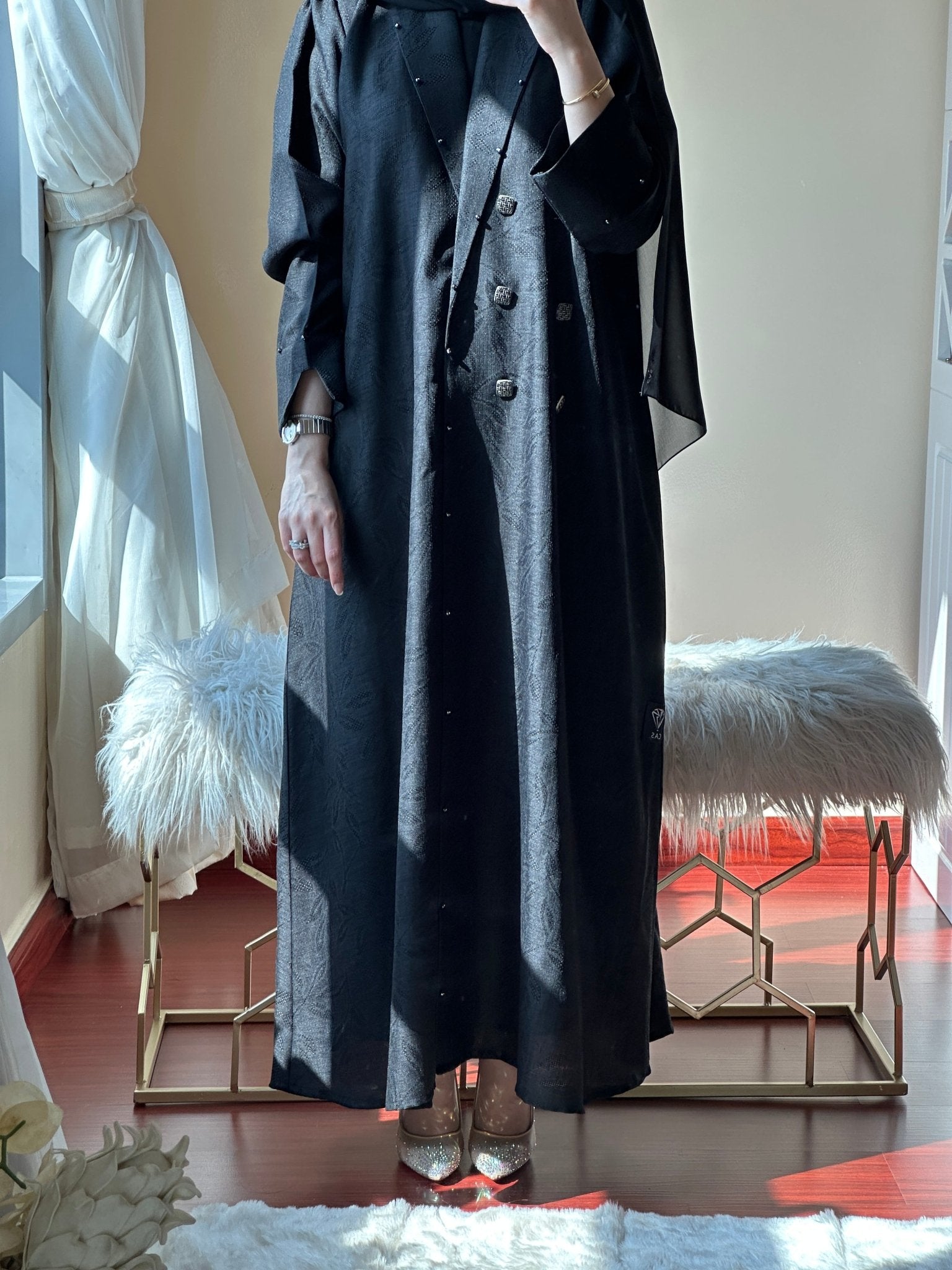 C - Black - Work - Abaya - Set - 87