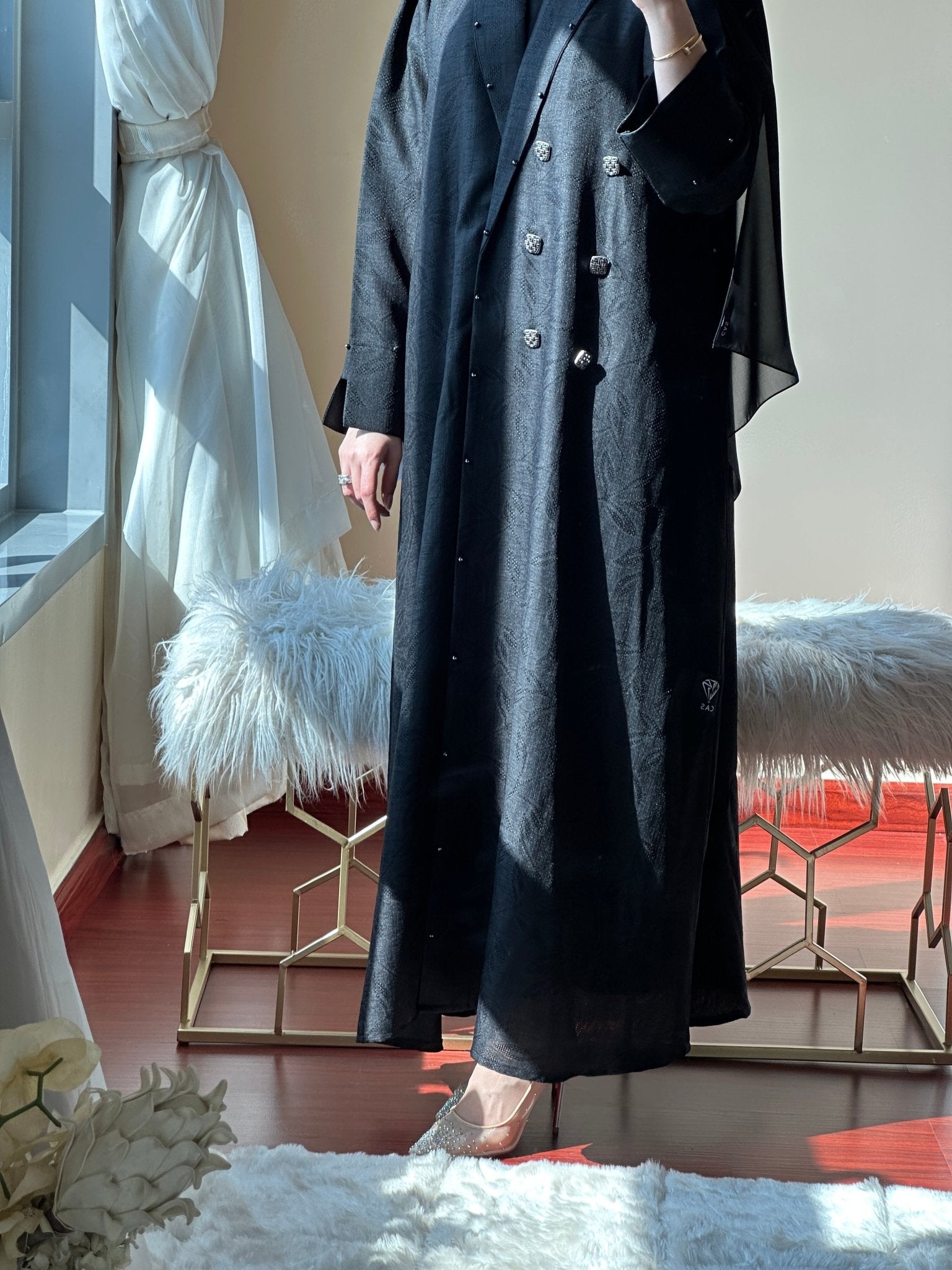 C - Black - Work - Abaya - Set - 87