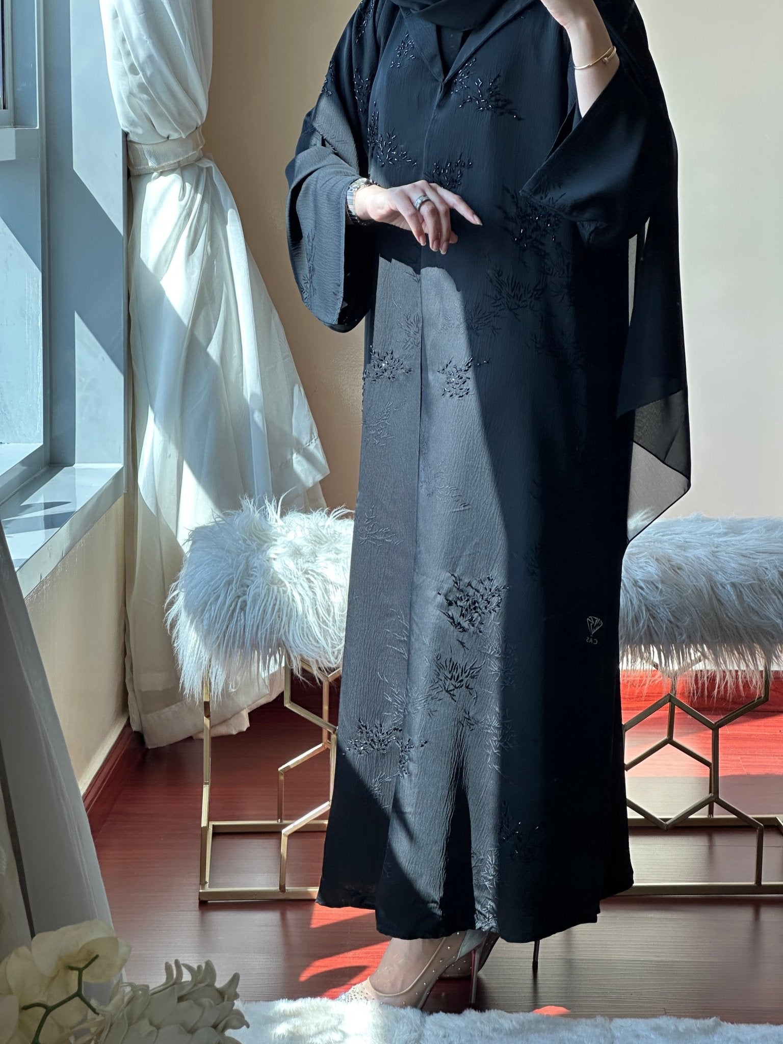 C - Black - Work - Abaya - Set - 90