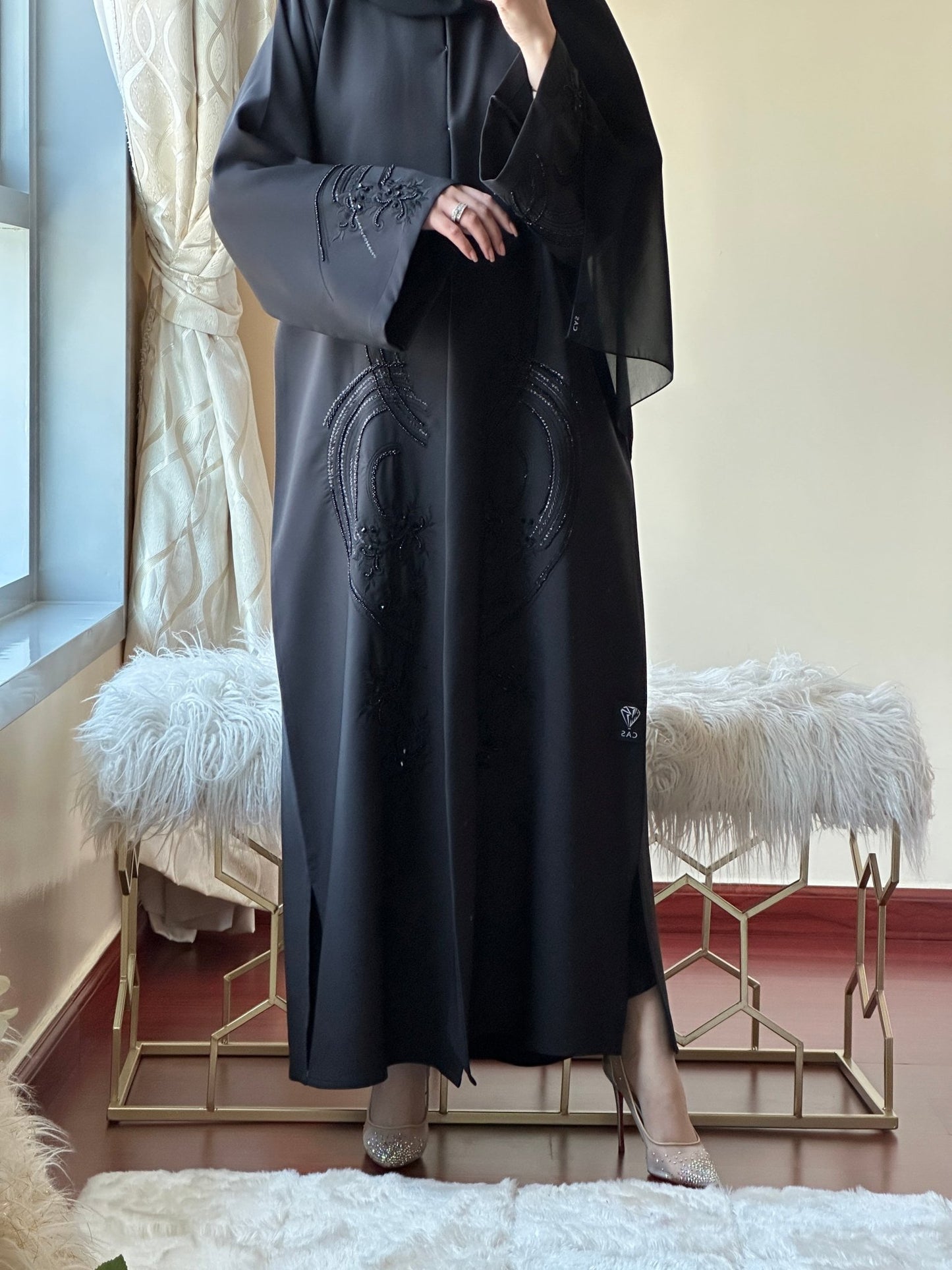 C - Black - Work - Abaya - Set - 91