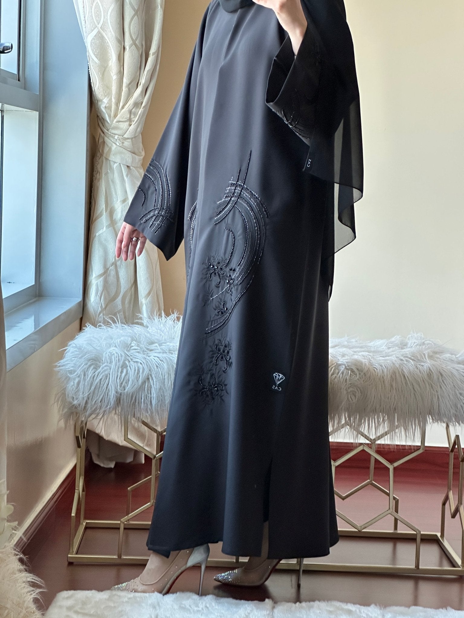 C - Black - Work - Abaya - Set - 91