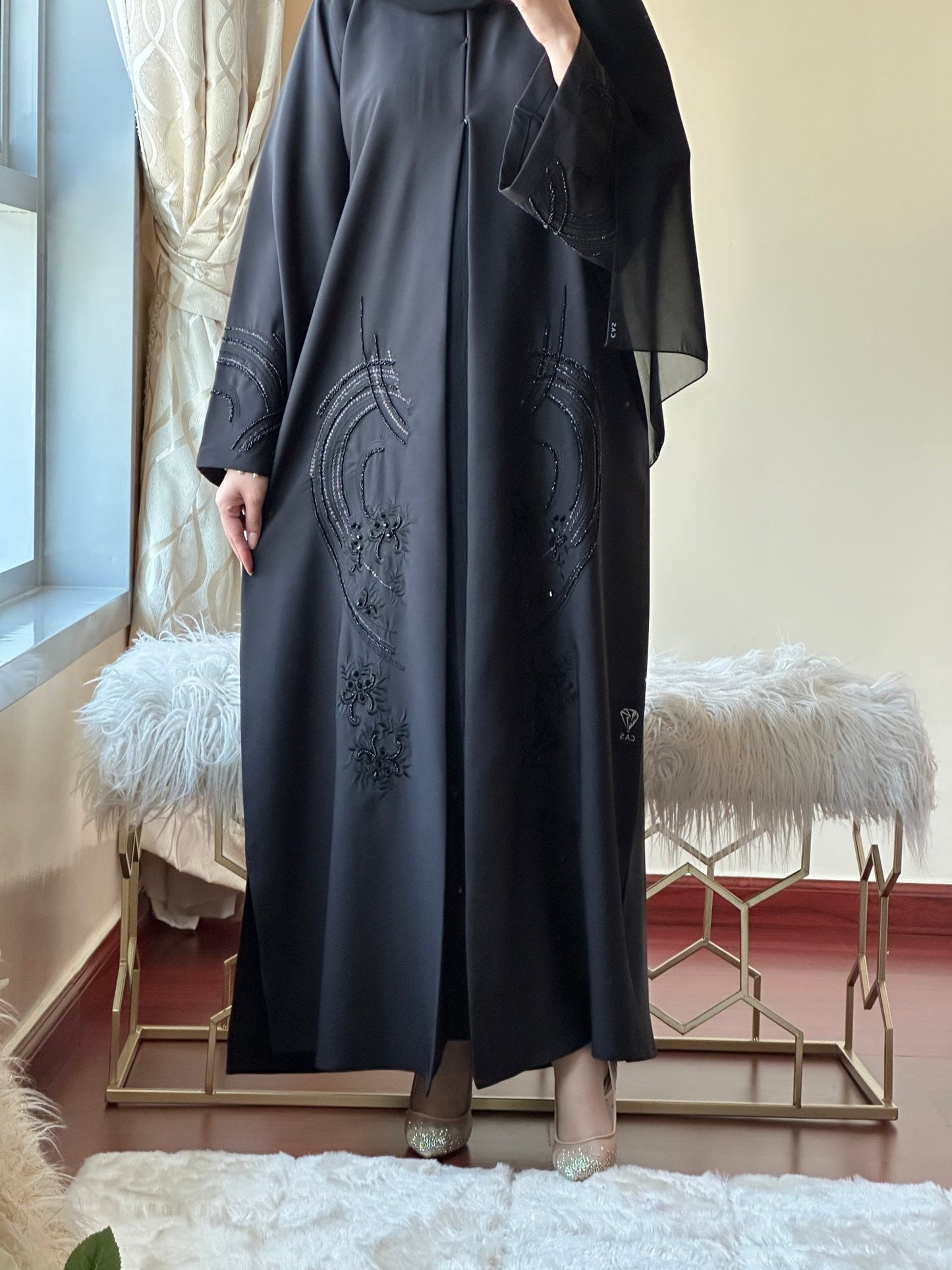 C - Black - Work - Abaya - Set - 91