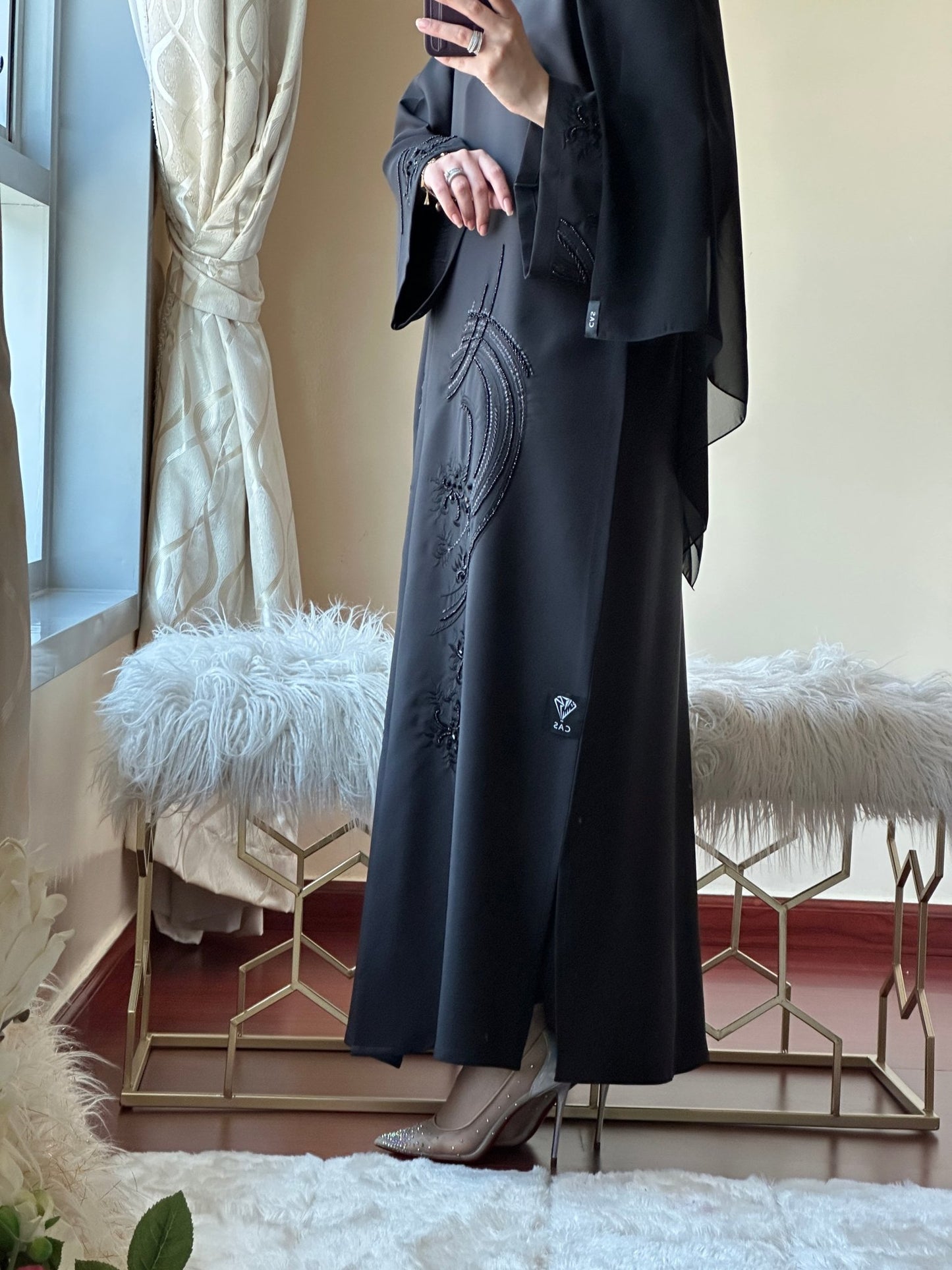 C - Black - Work - Abaya - Set - 91