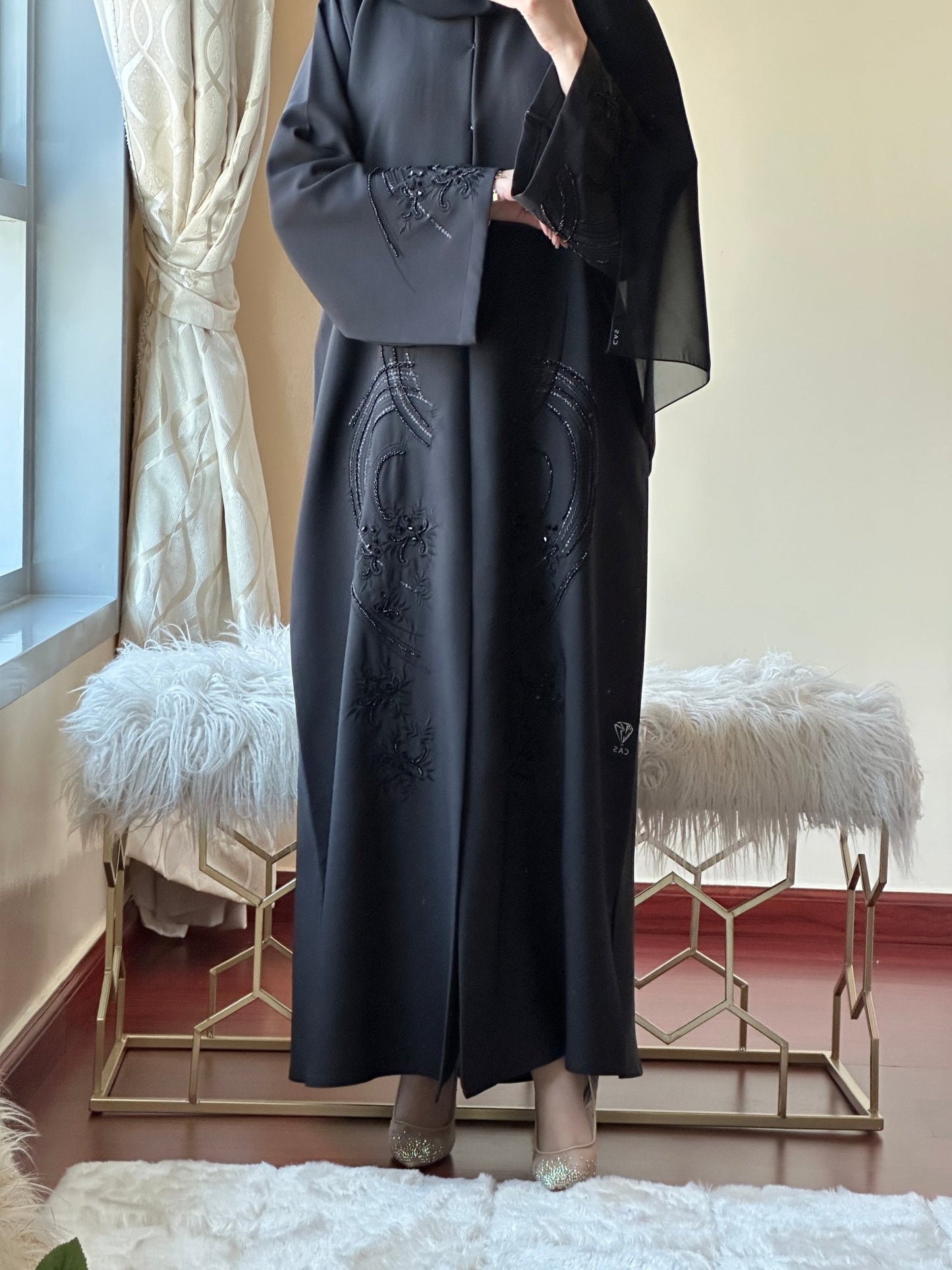 C - Black - Work - Abaya - Set - 91