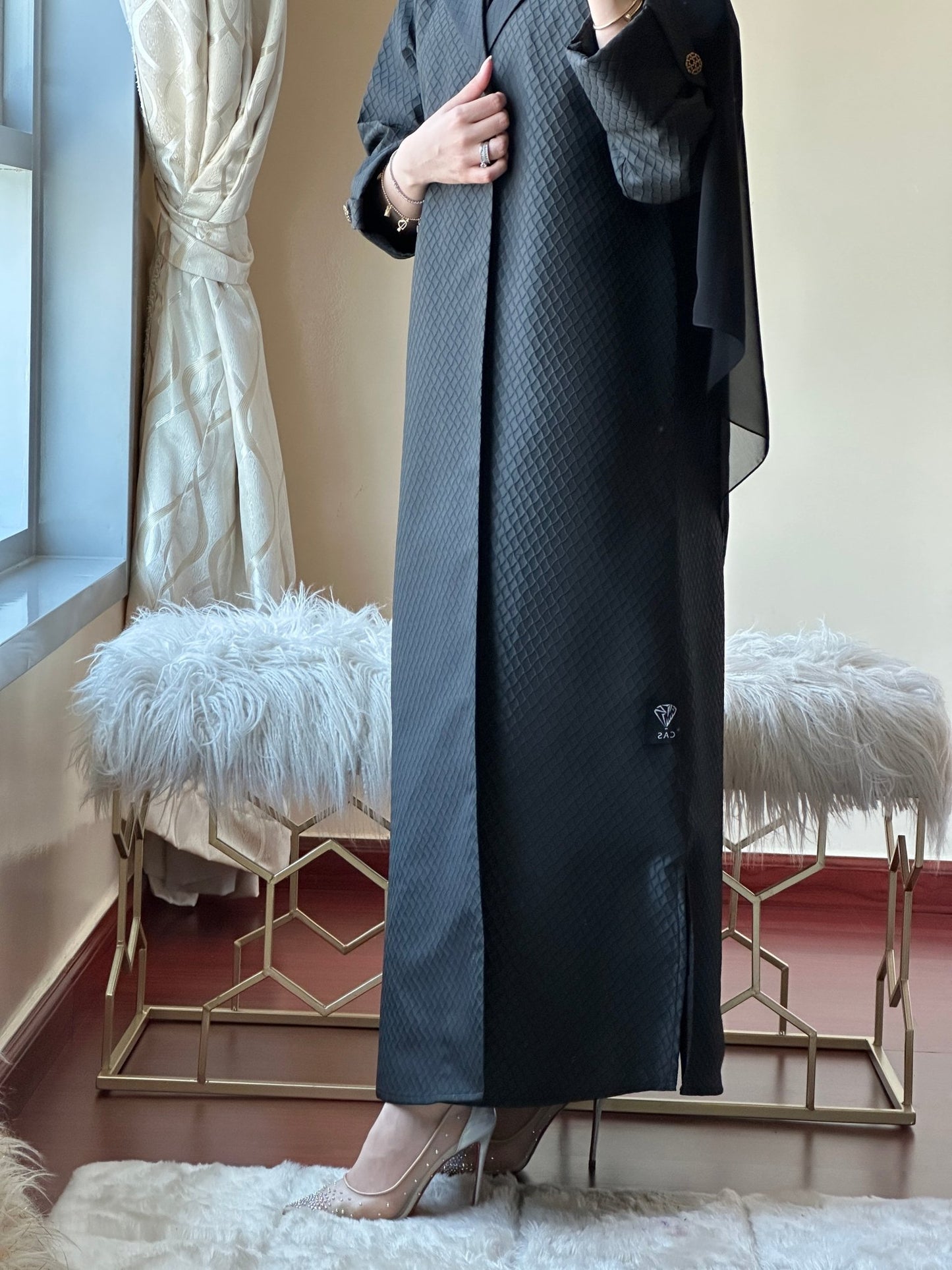 C - Black - Work - Abaya - Set - 94