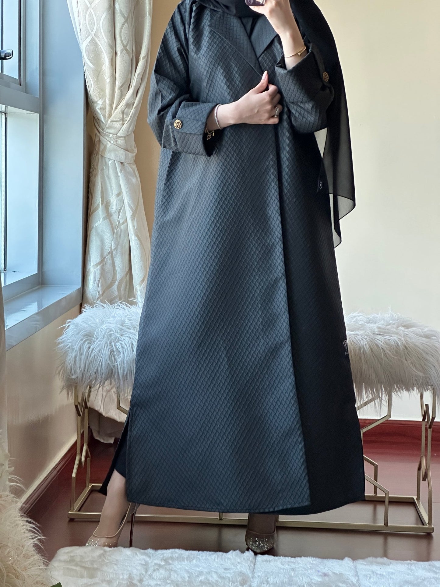 C - Black - Work - Abaya - Set - 94