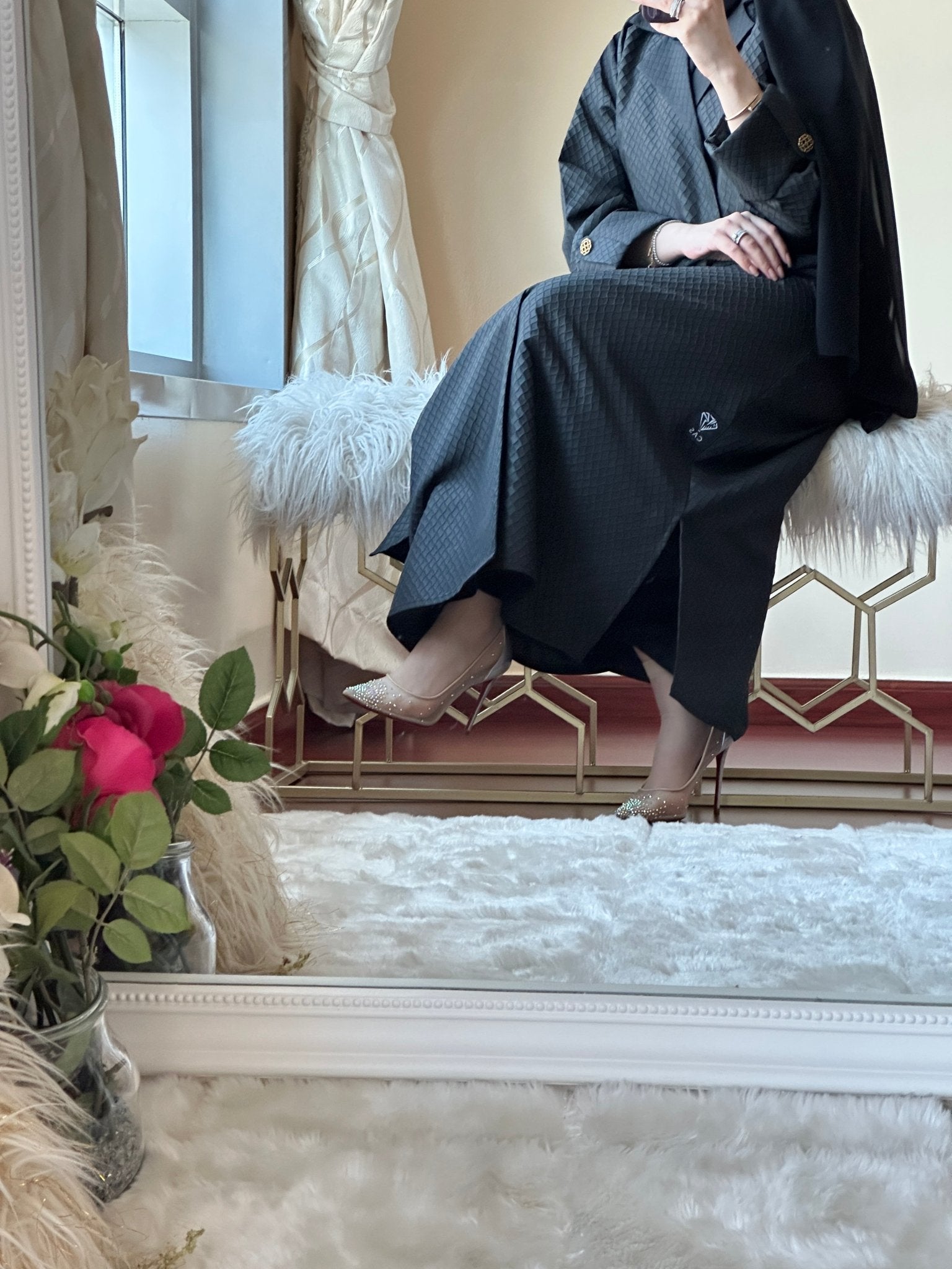 C - Black - Work - Abaya - Set - 94