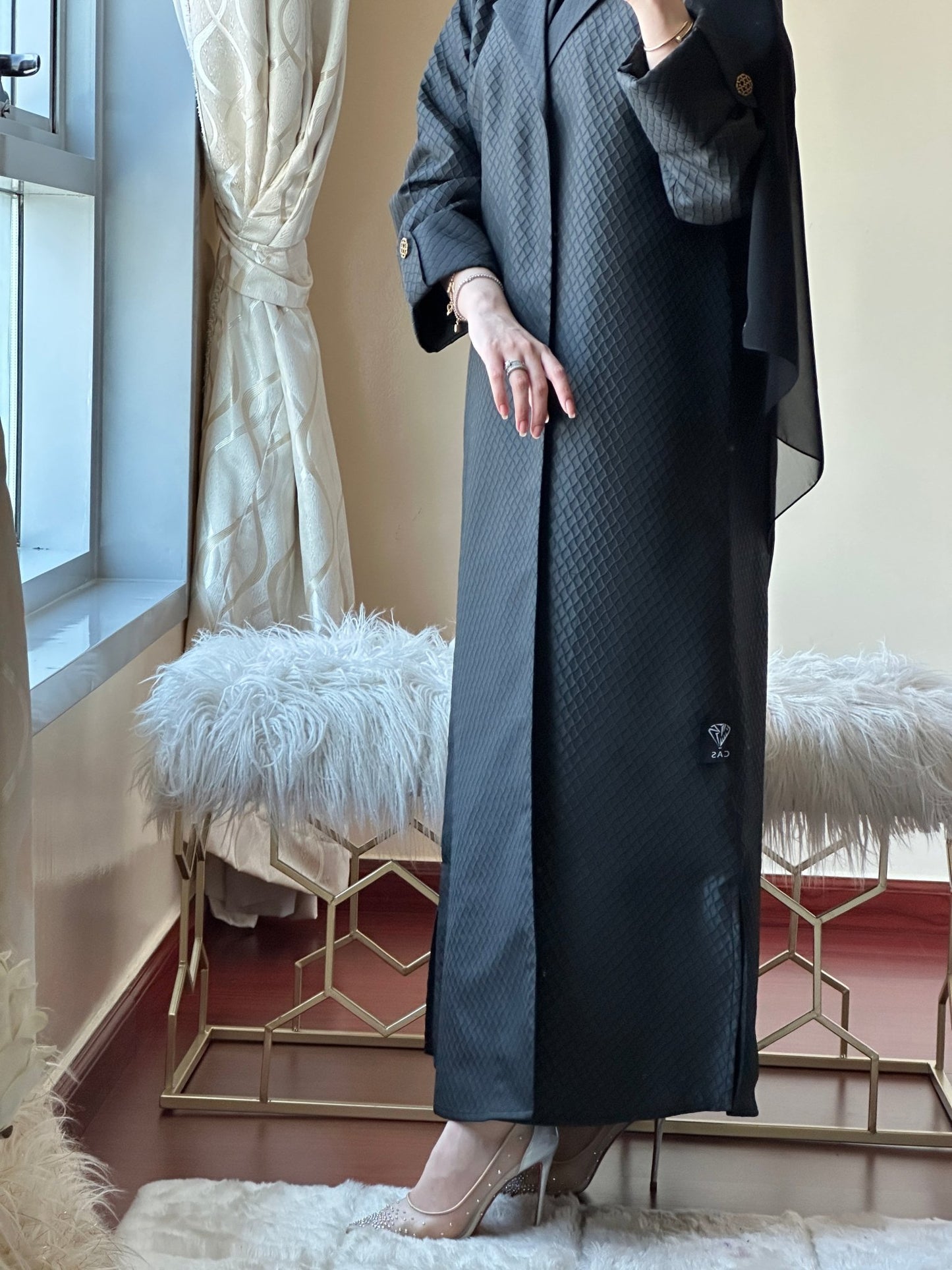 C - Black - Work - Abaya - Set - 94