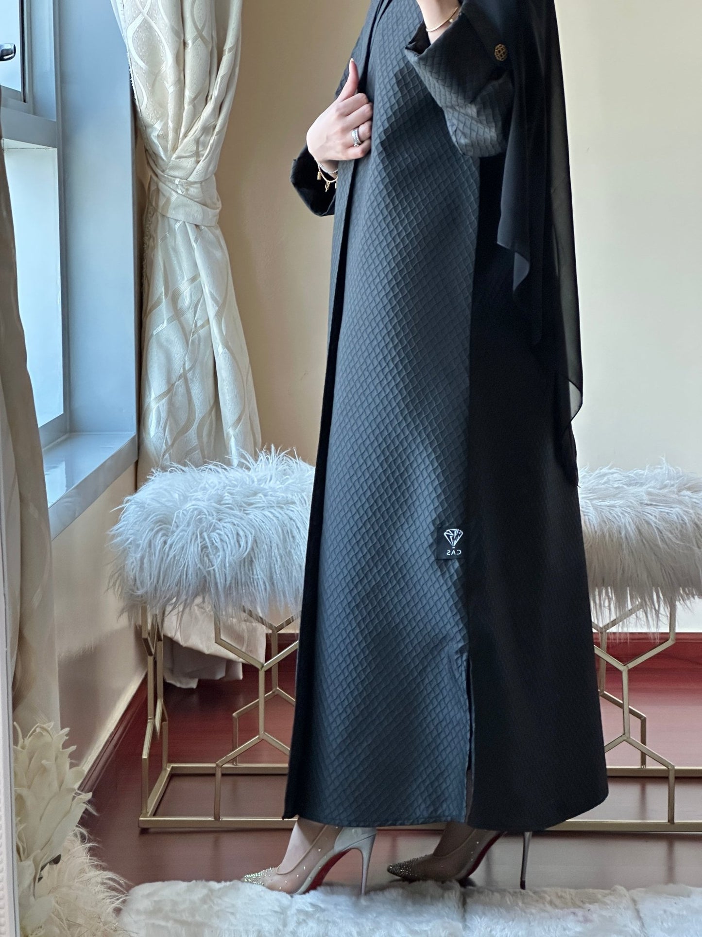 C - Black - Work - Abaya - Set - 94