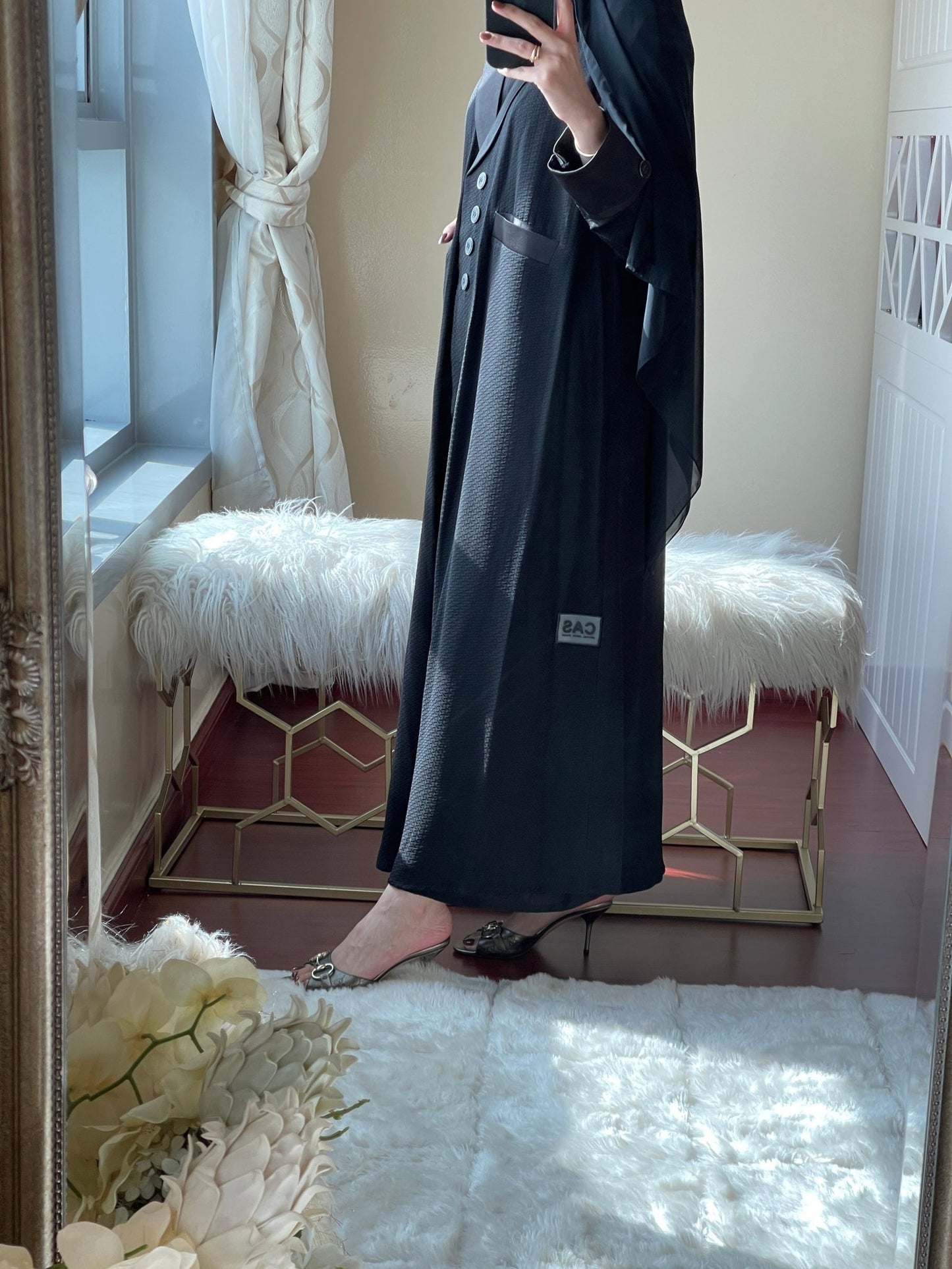 C - Black - Work - Coat - Abaya - Set - 09