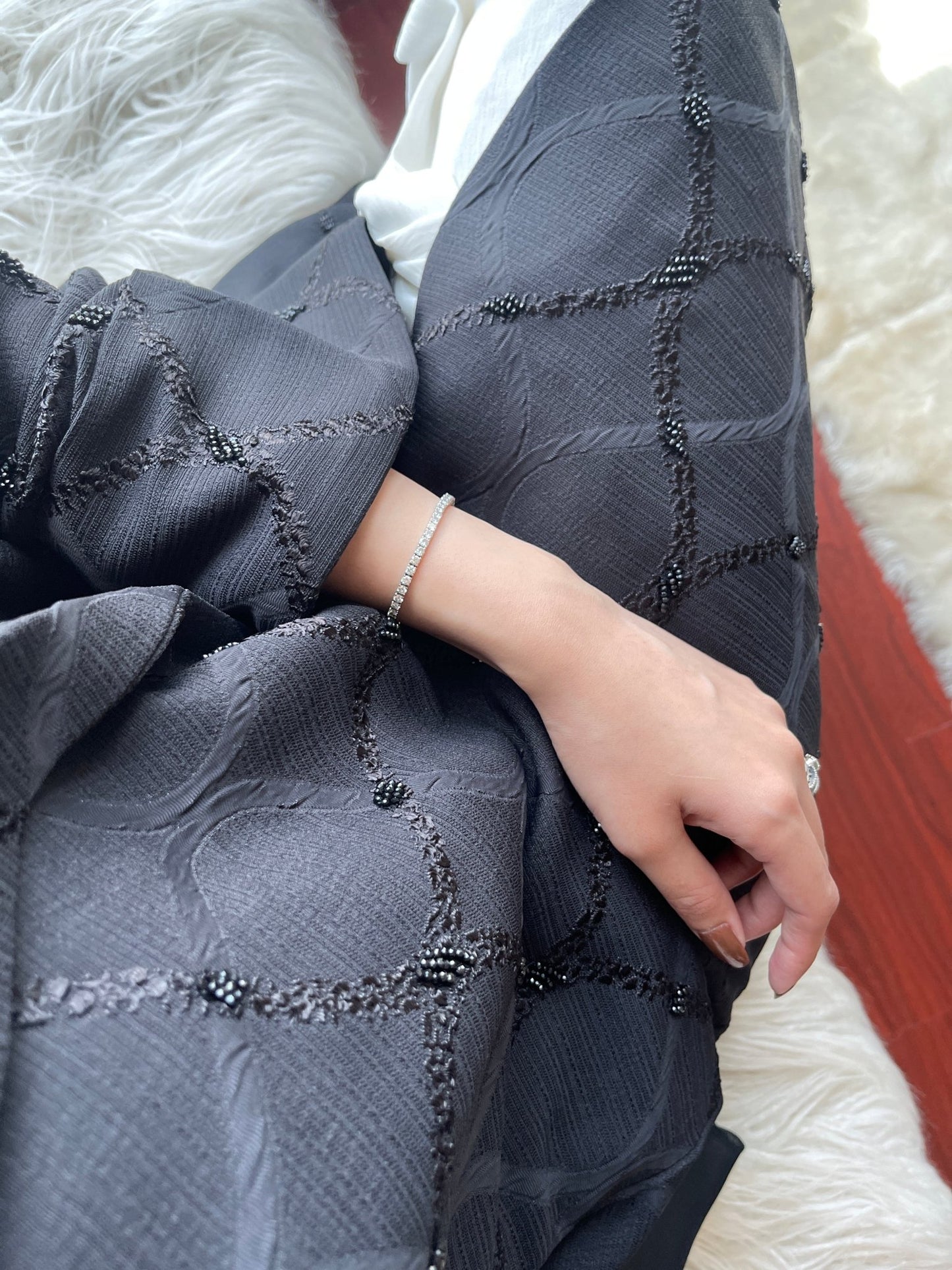 C - Black - Work - Coat - Abaya - Set - 20