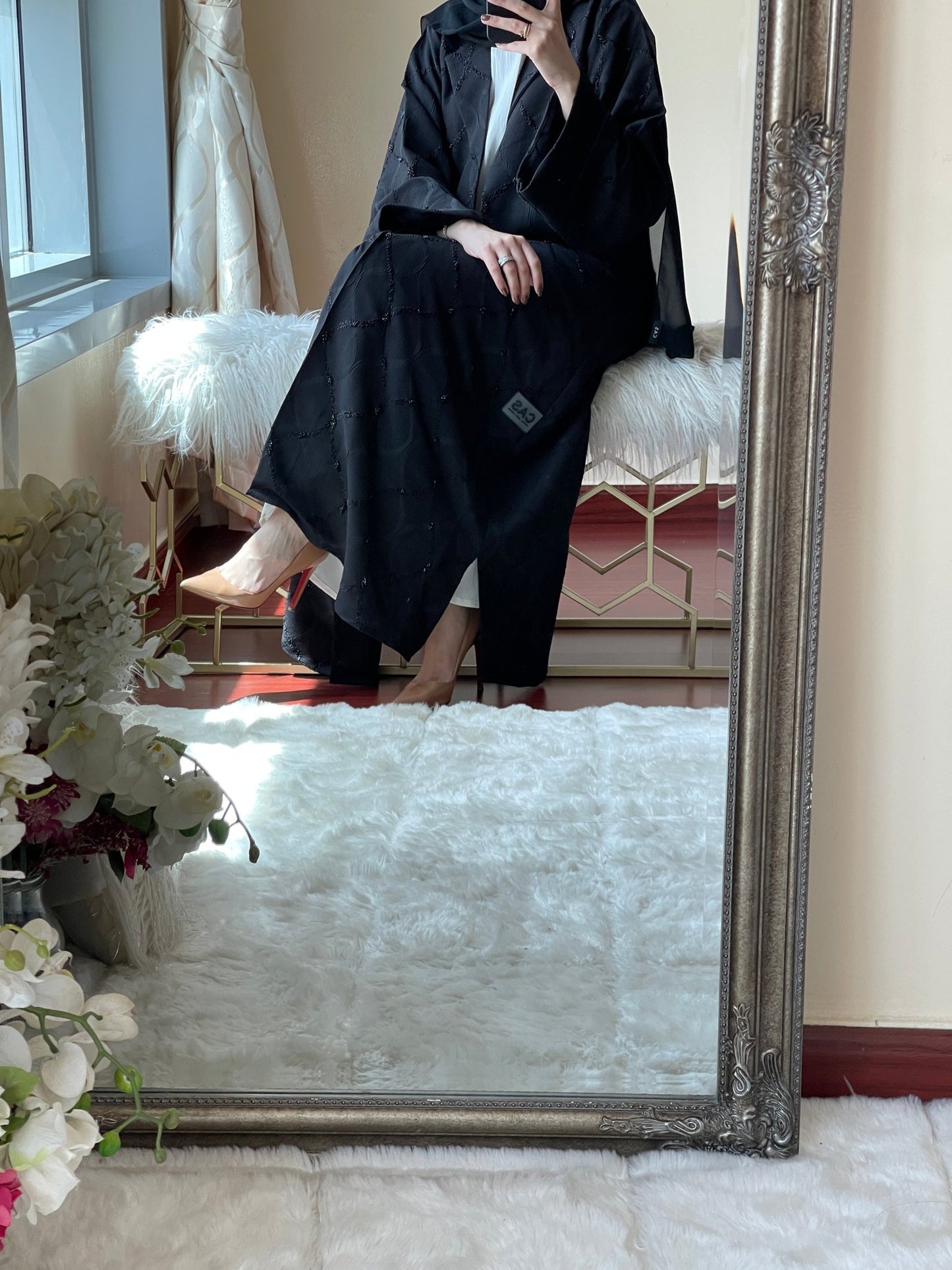 C - Black - Work - Coat - Abaya - Set - 20