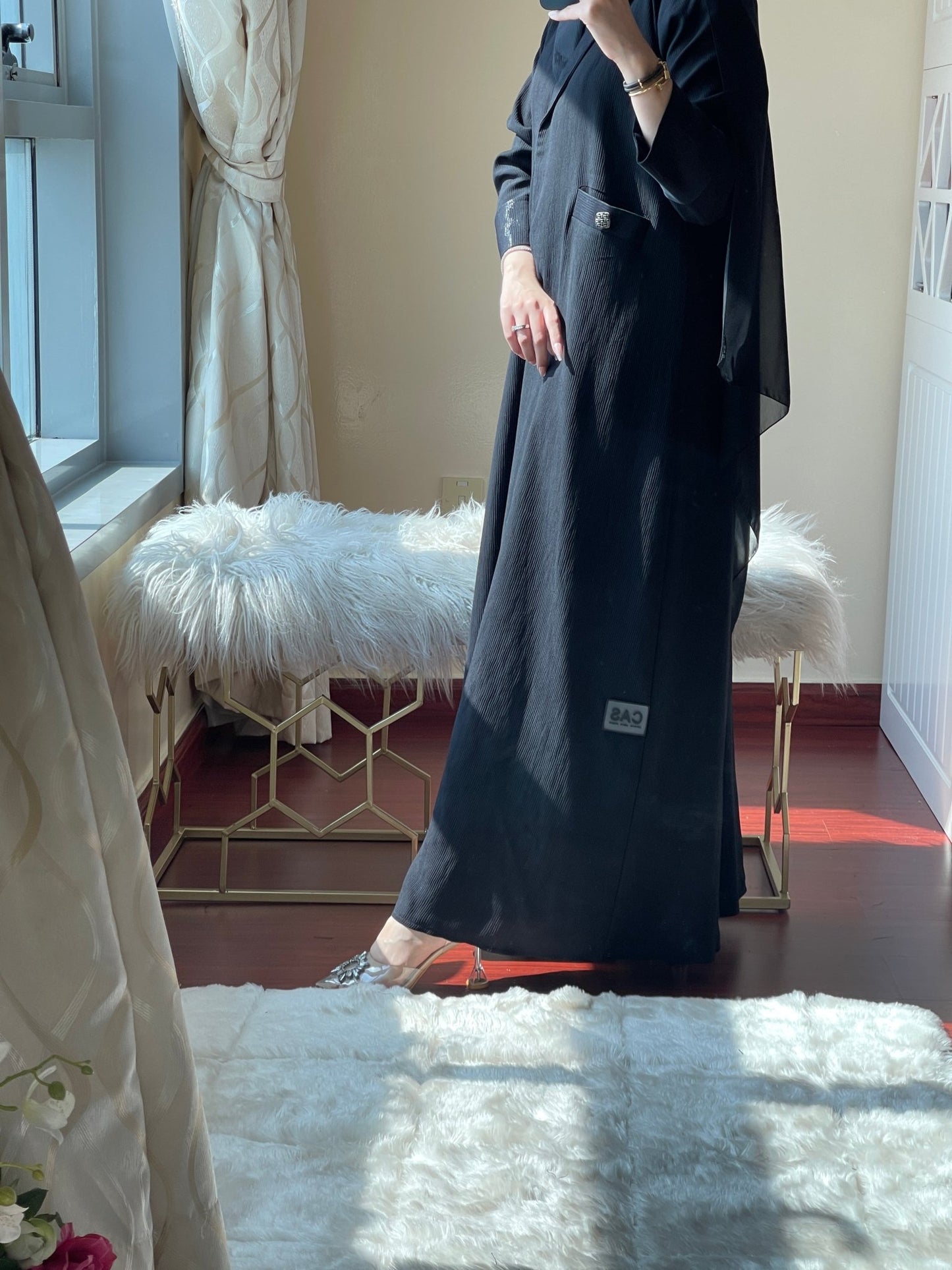 C - Black - Work - Coat - Abaya - Set - 39