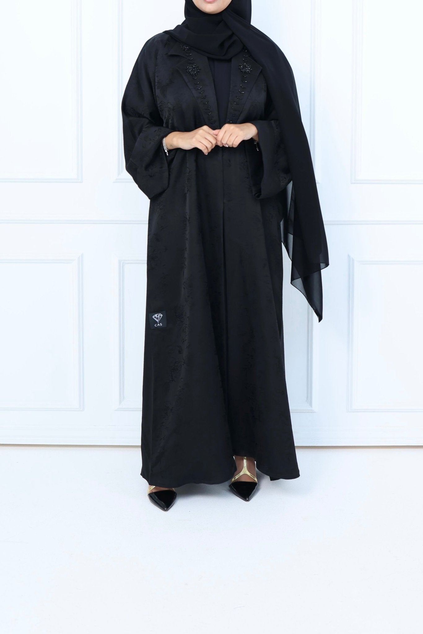 C - Black - Work - Coat - Abaya - Set - 40