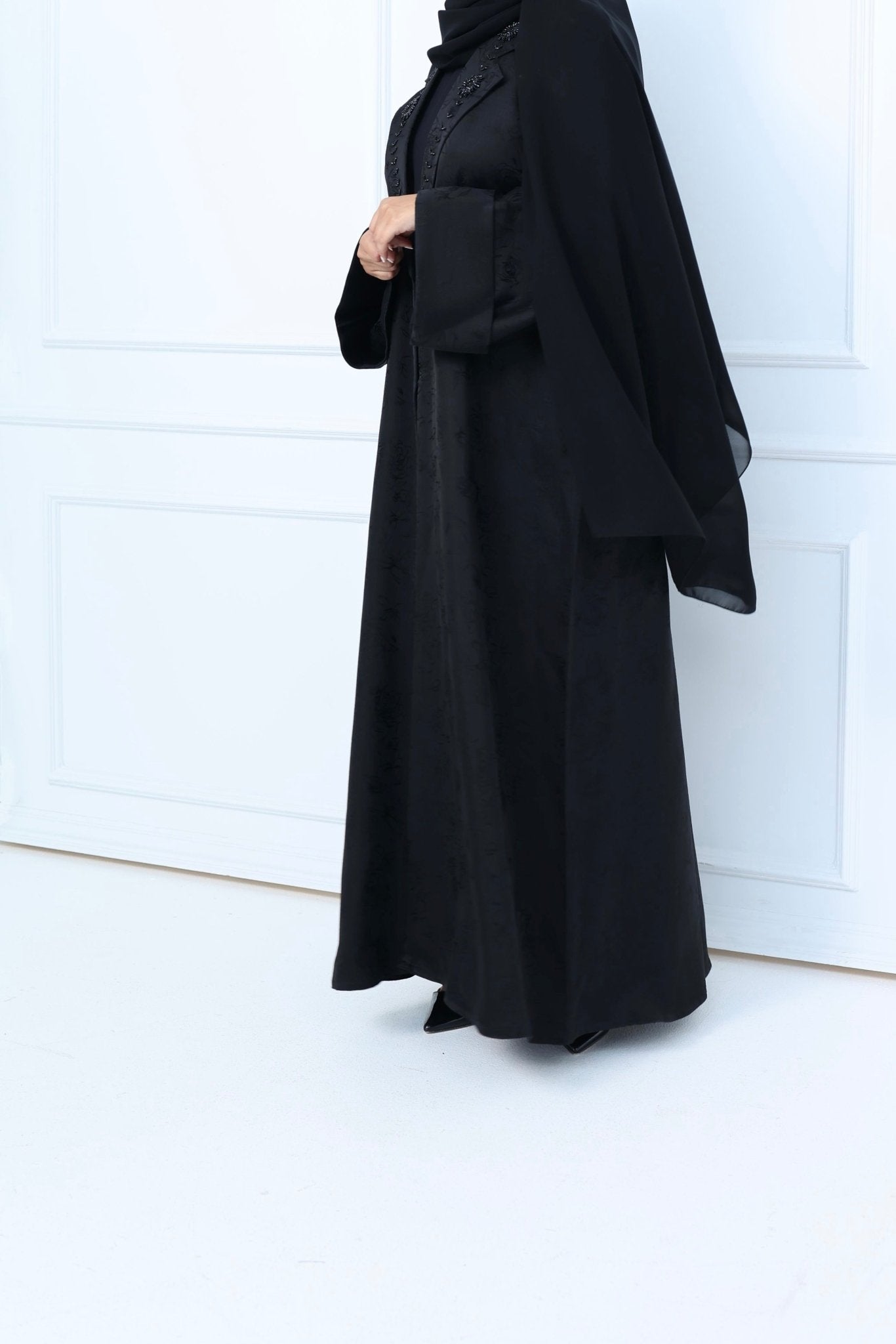 C - Black - Work - Coat - Abaya - Set - 40