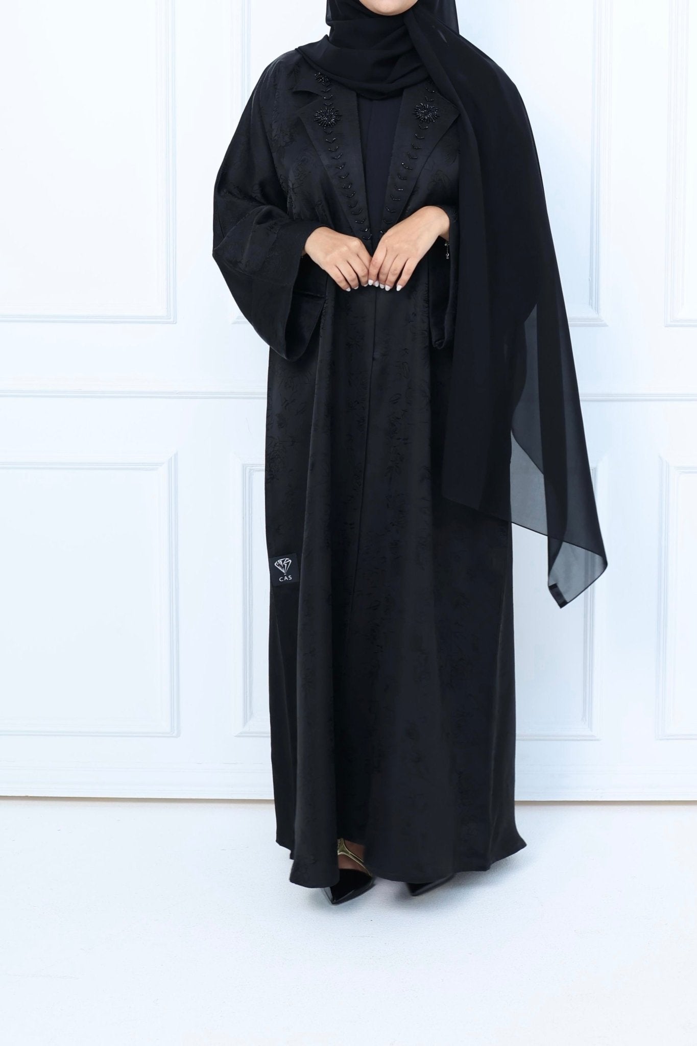 C - Black - Work - Coat - Abaya - Set - 40