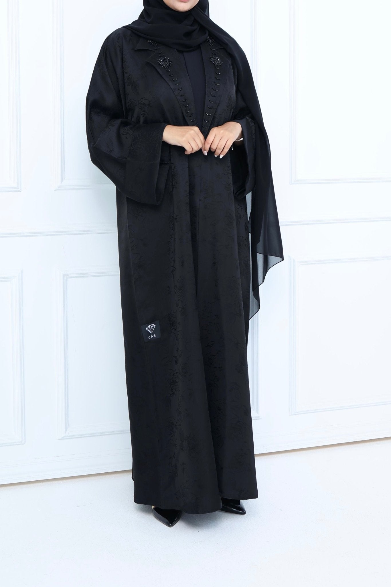 C - Black - Work - Coat - Abaya - Set - 40