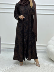 C Blossom Bisht Budget Brown Abaya