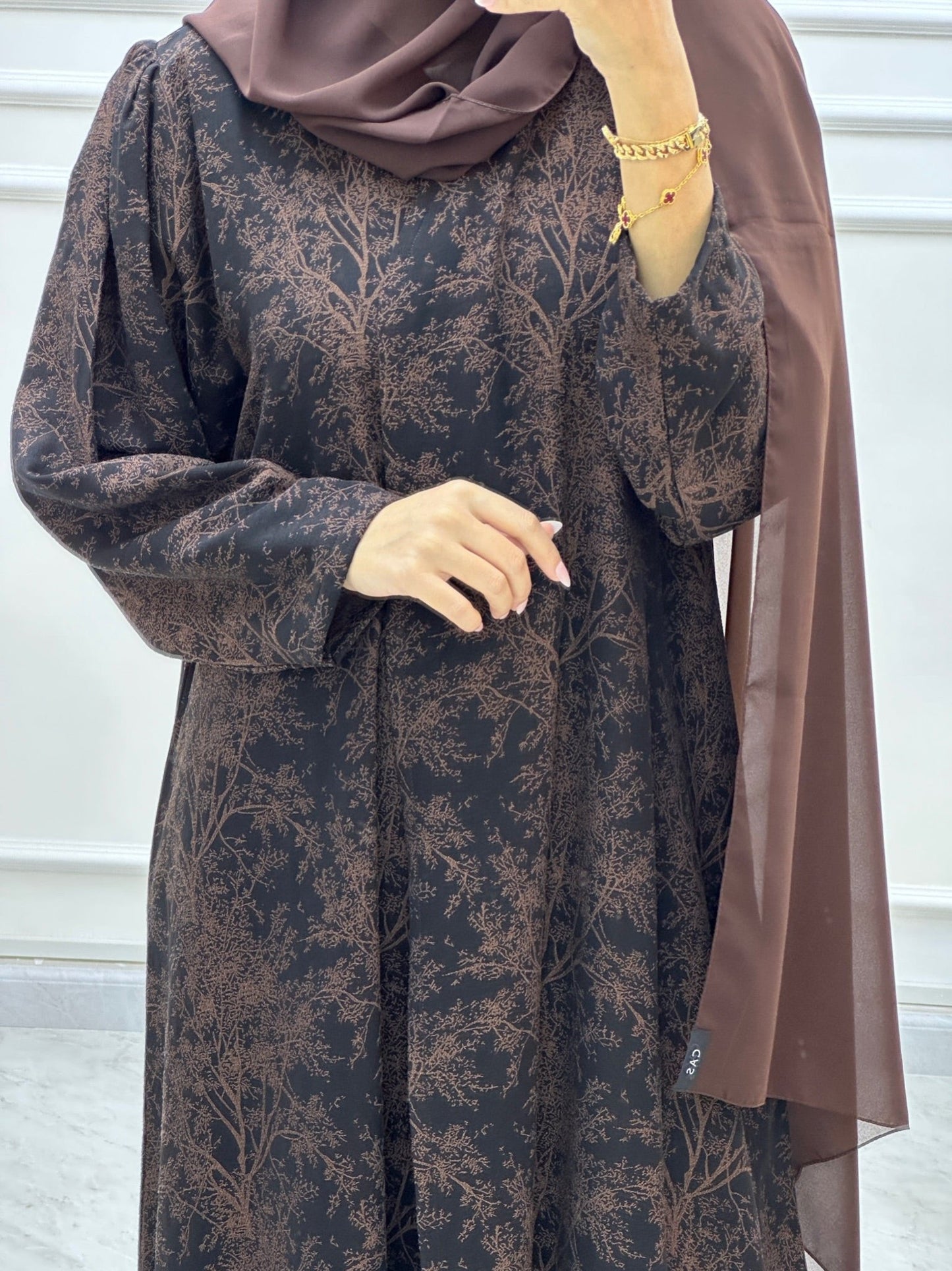 C Blossom Bisht Budget Brown Abaya