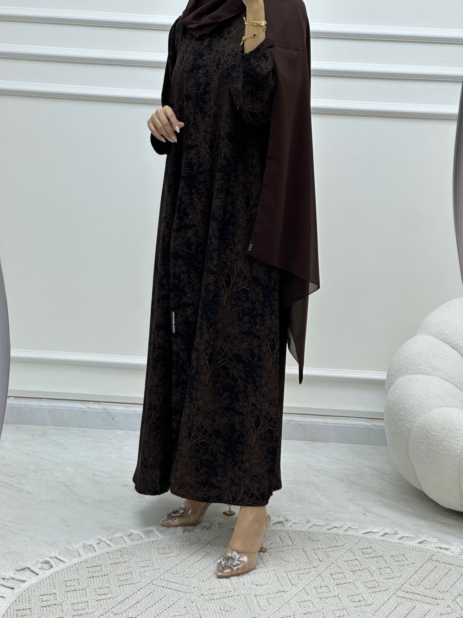 C Blossom Bisht Budget Brown Abaya