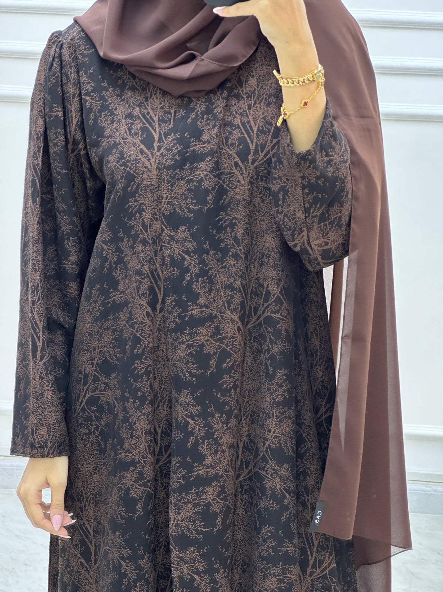 C Blossom Bisht Budget Brown Abaya