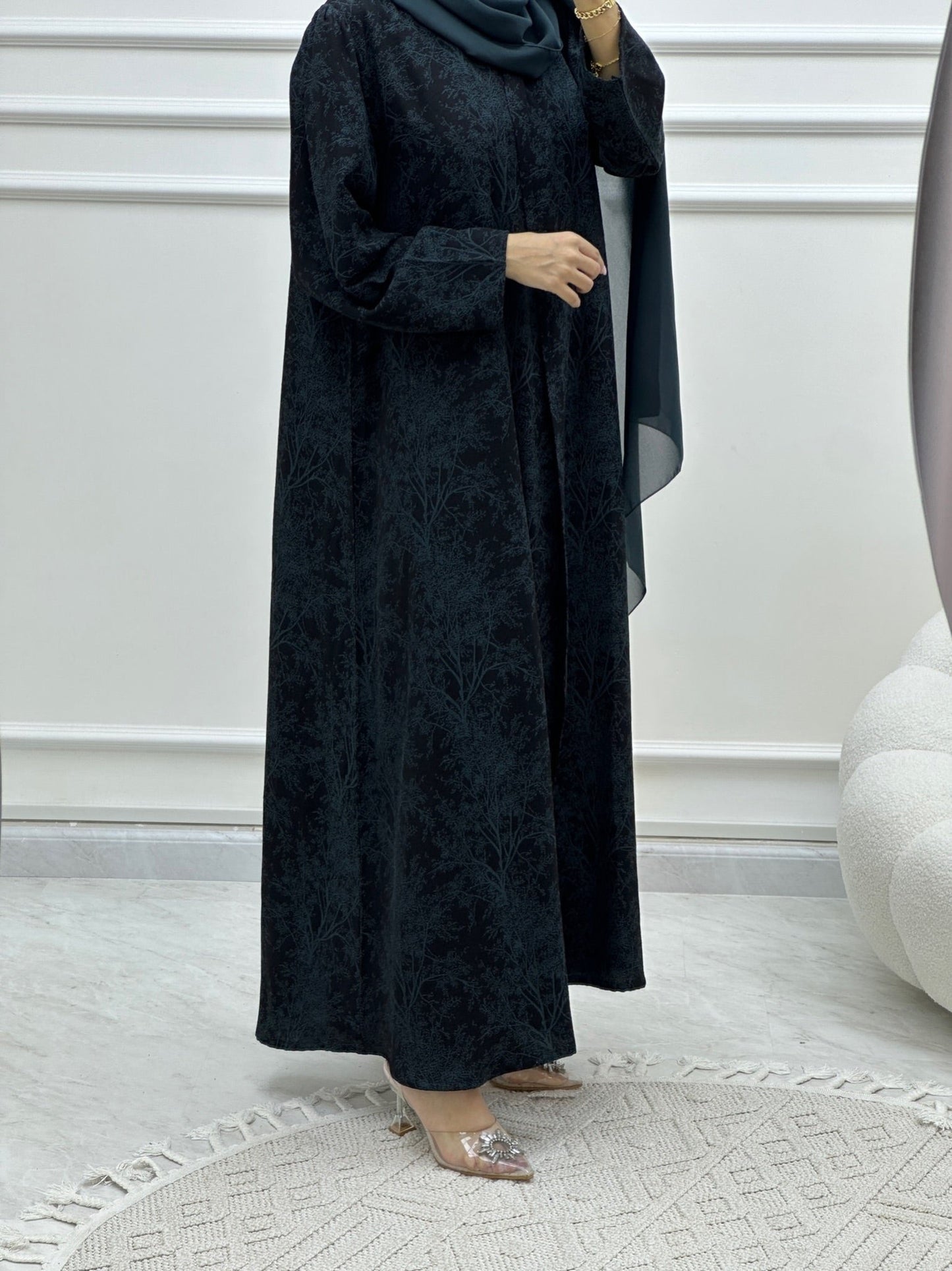 C Blossom Bisht Budget Teal Abaya