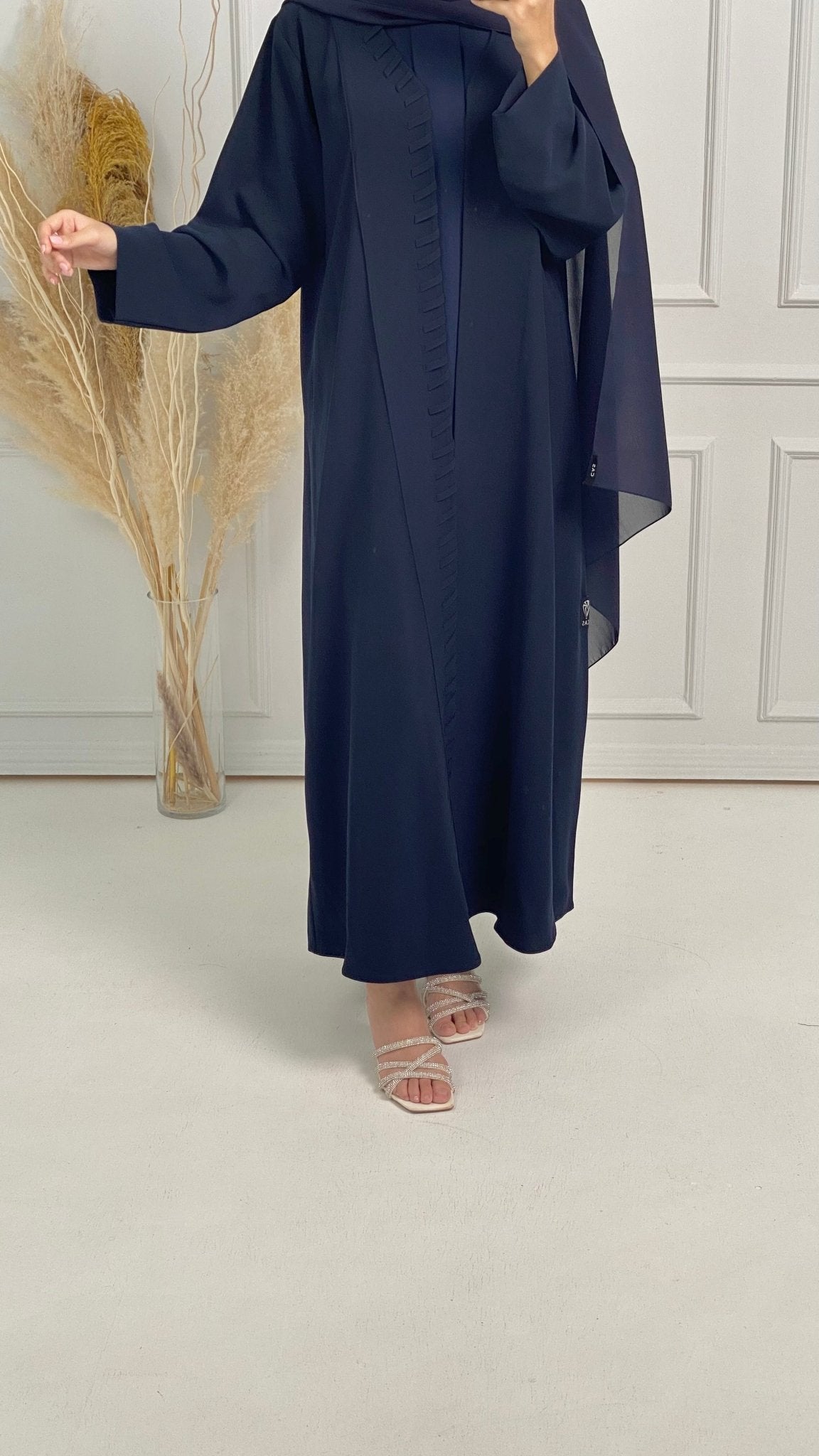 C - Blue - Crepe - Summer - Abaya - Set