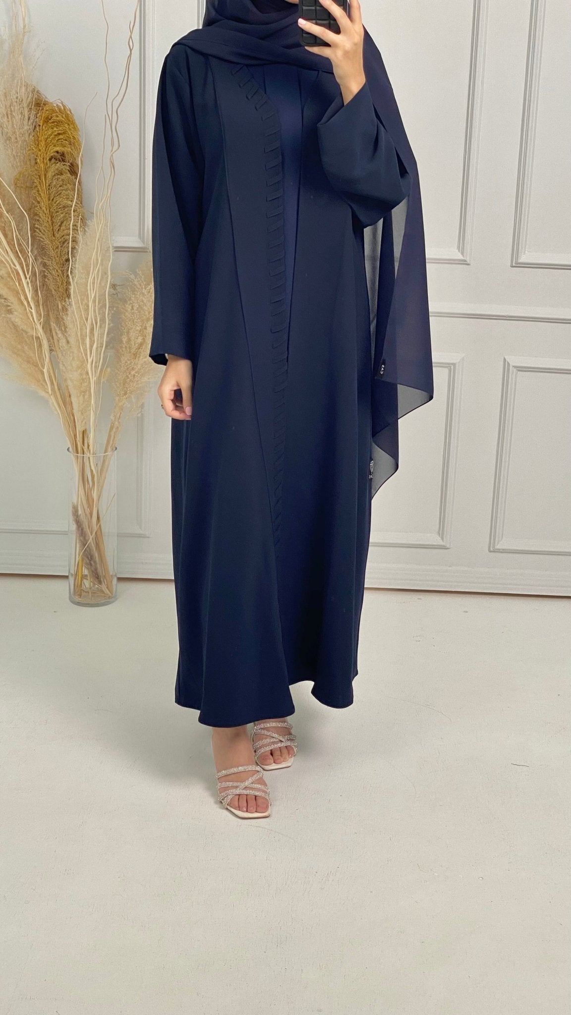 C - Blue - Crepe - Summer - Abaya - Set