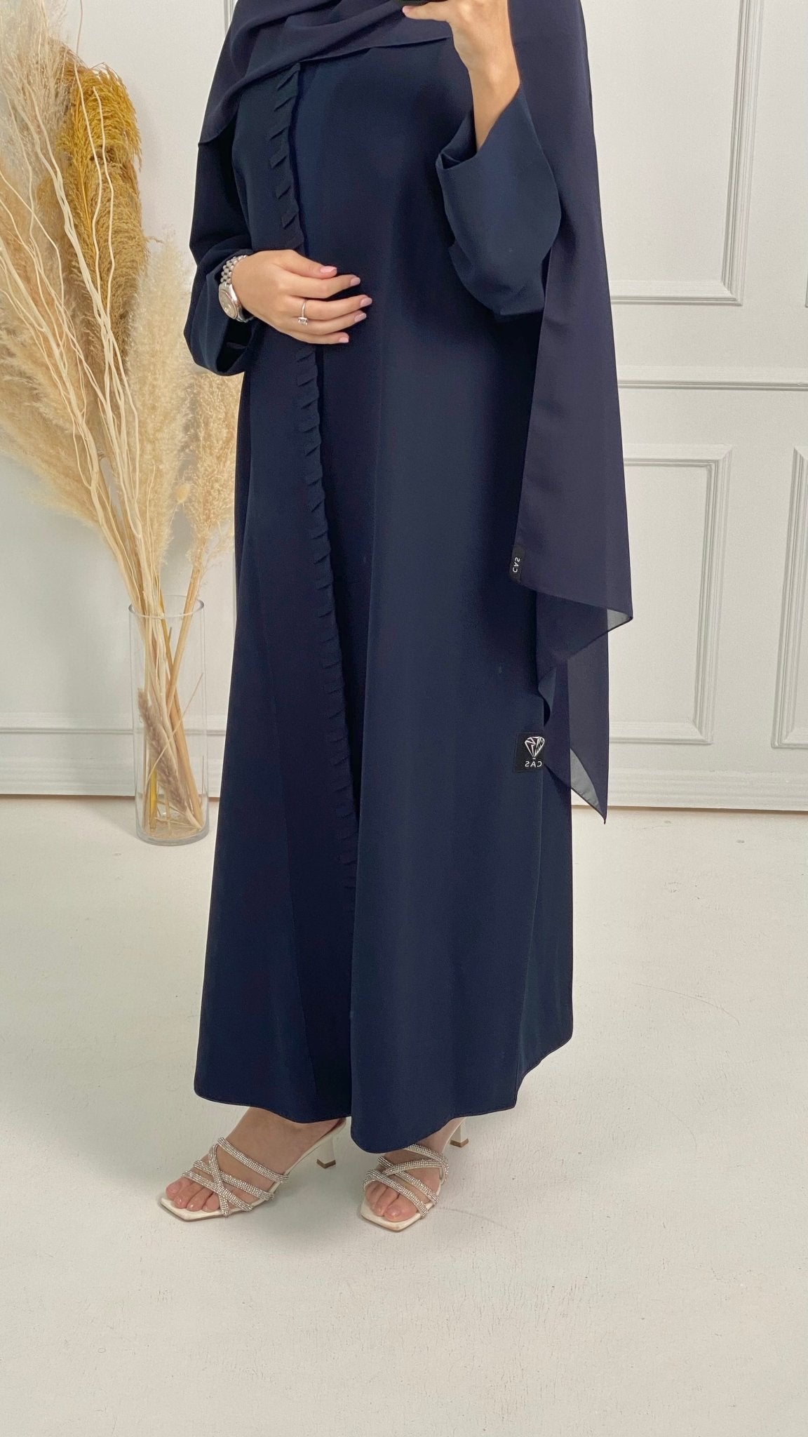 C - Blue - Crepe - Summer - Abaya - Set