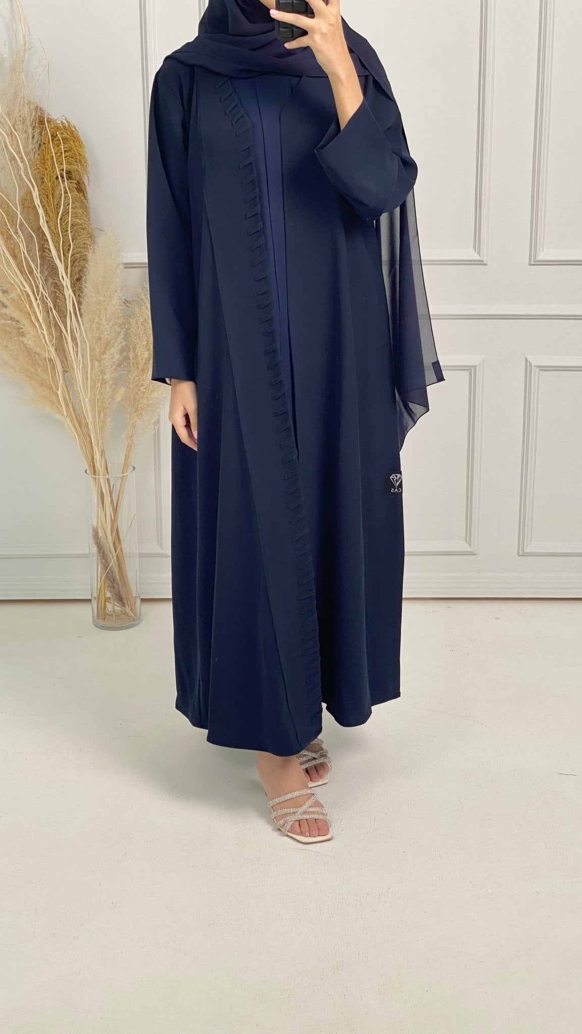 C - Blue - Crepe - Summer - Abaya - Set