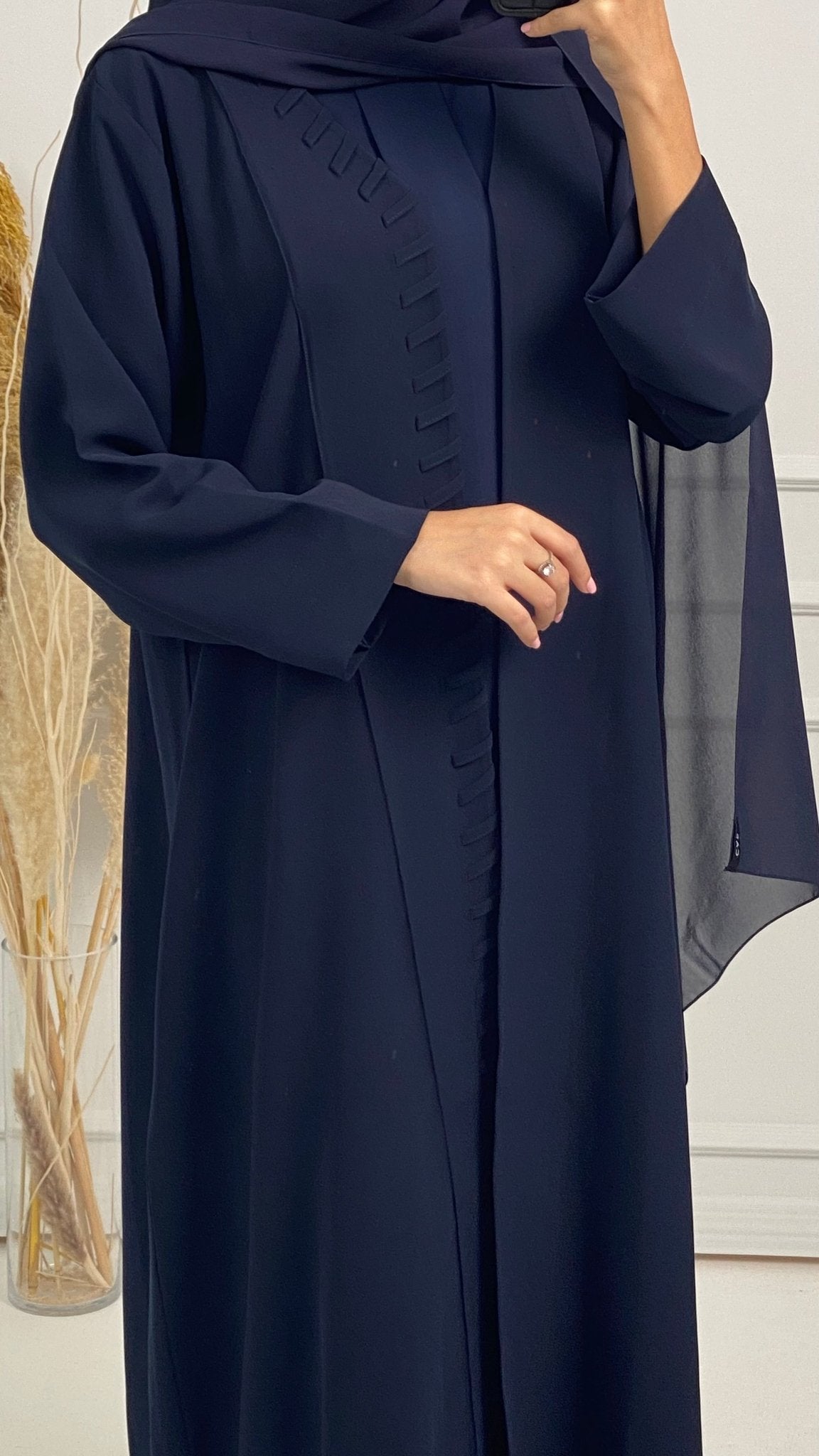 C - Blue - Crepe - Summer - Abaya - Set