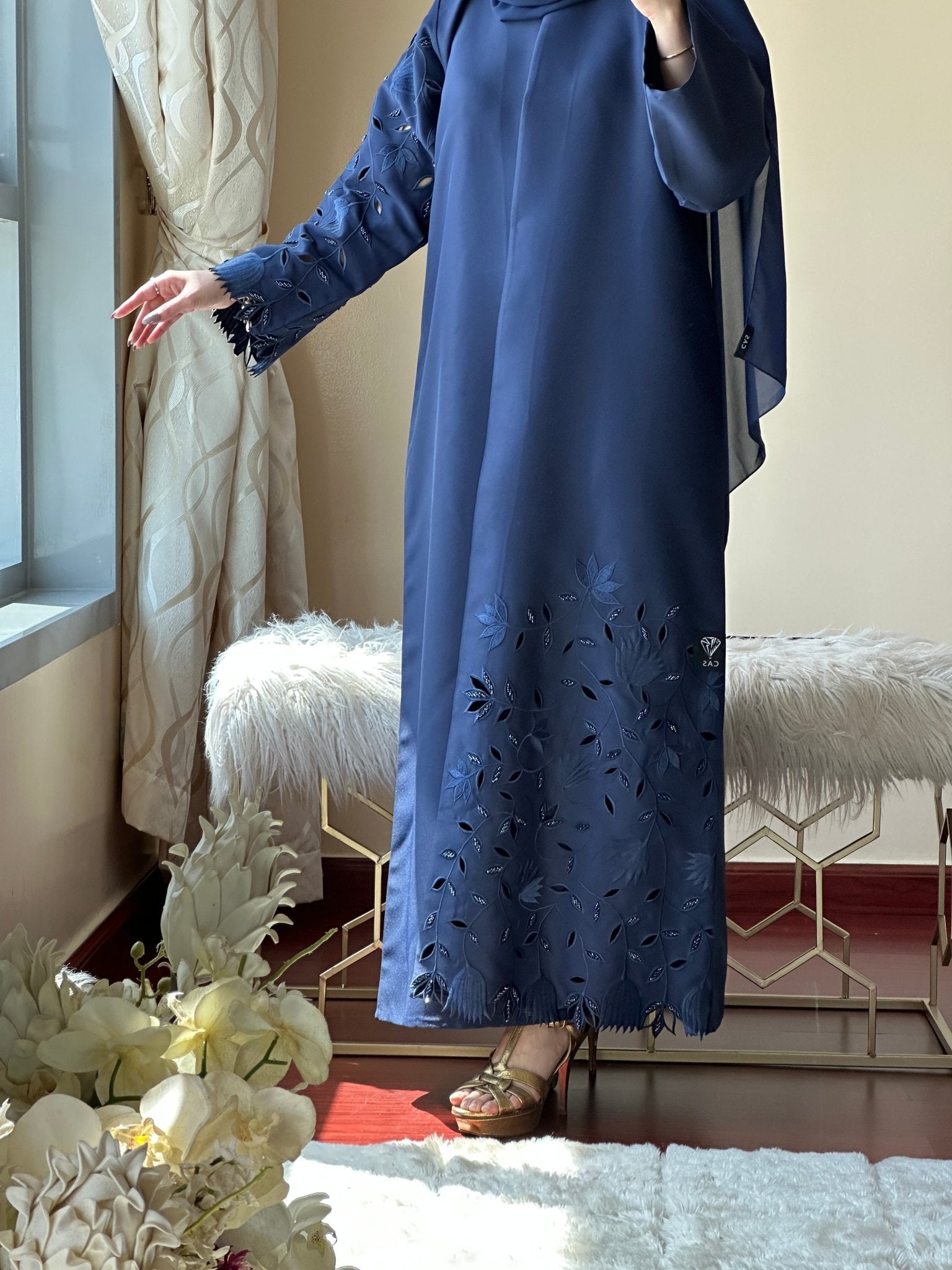 C - Blue - Eid - Abaya - 32