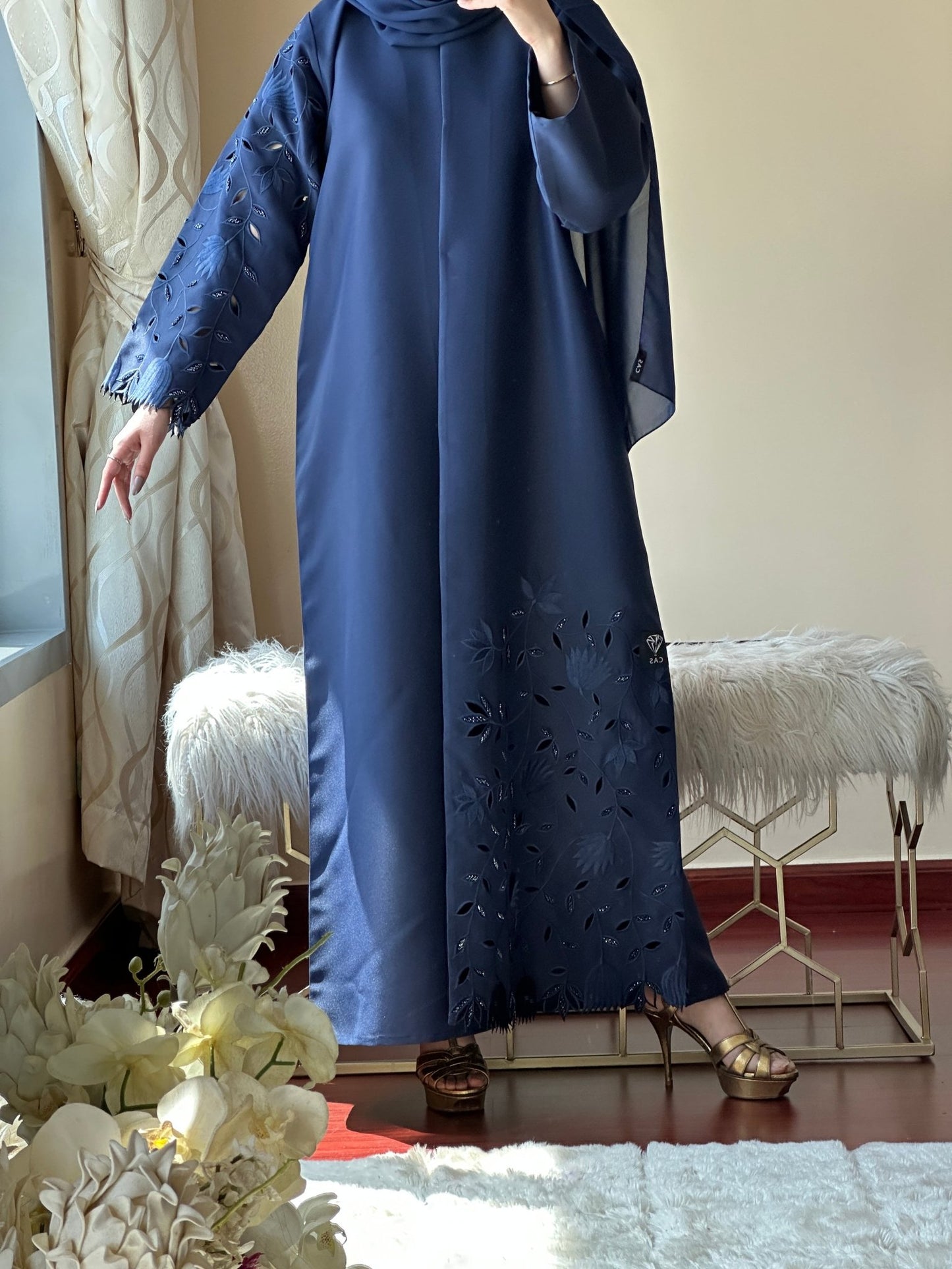 C - Blue - Eid - Abaya - 32