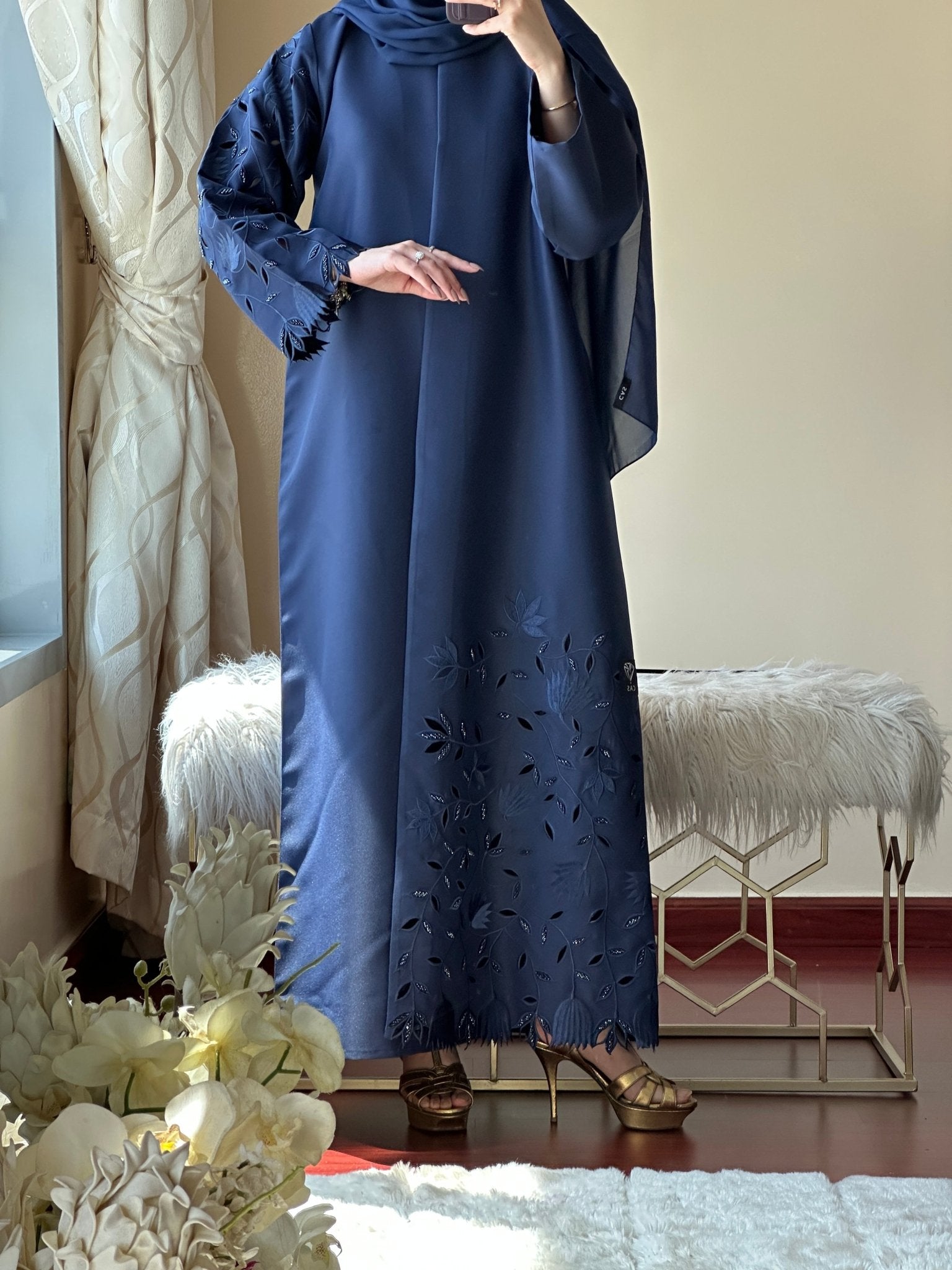 C - Blue - Eid - Abaya - 32