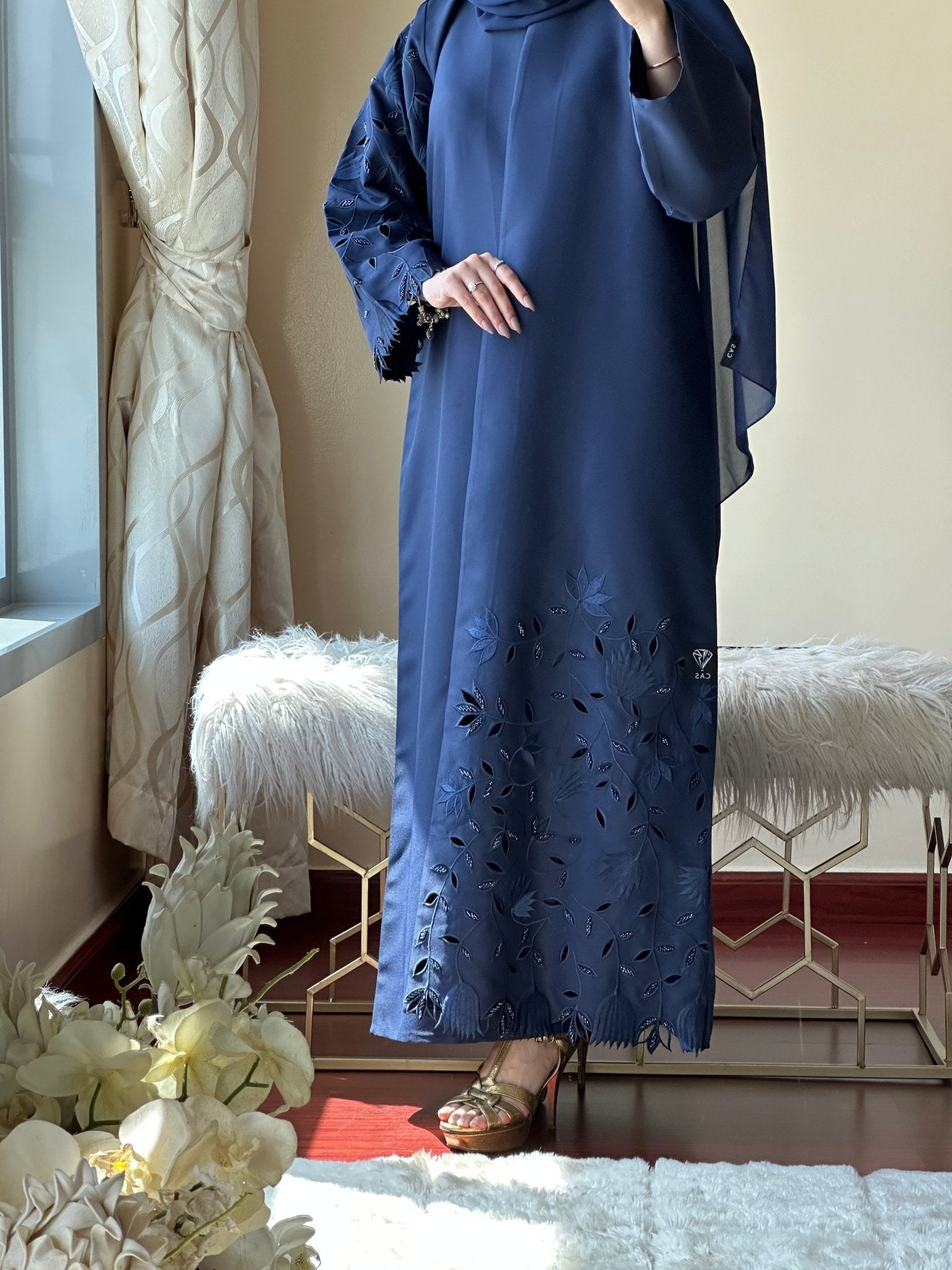 C - Blue - Eid - Abaya - 32