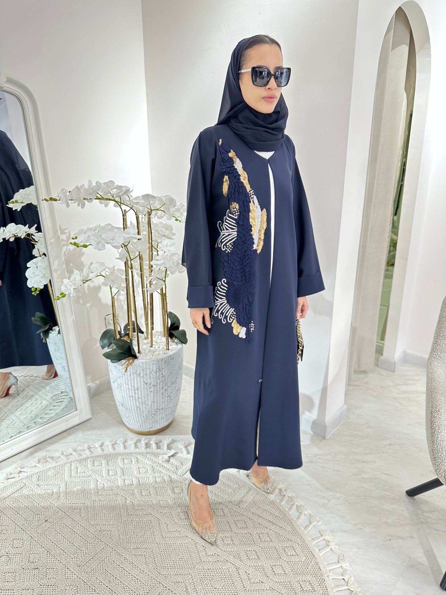 C Blue Summer Eid Abaya 01