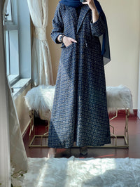 عباءة من التويد الأزرق C - XS / 50