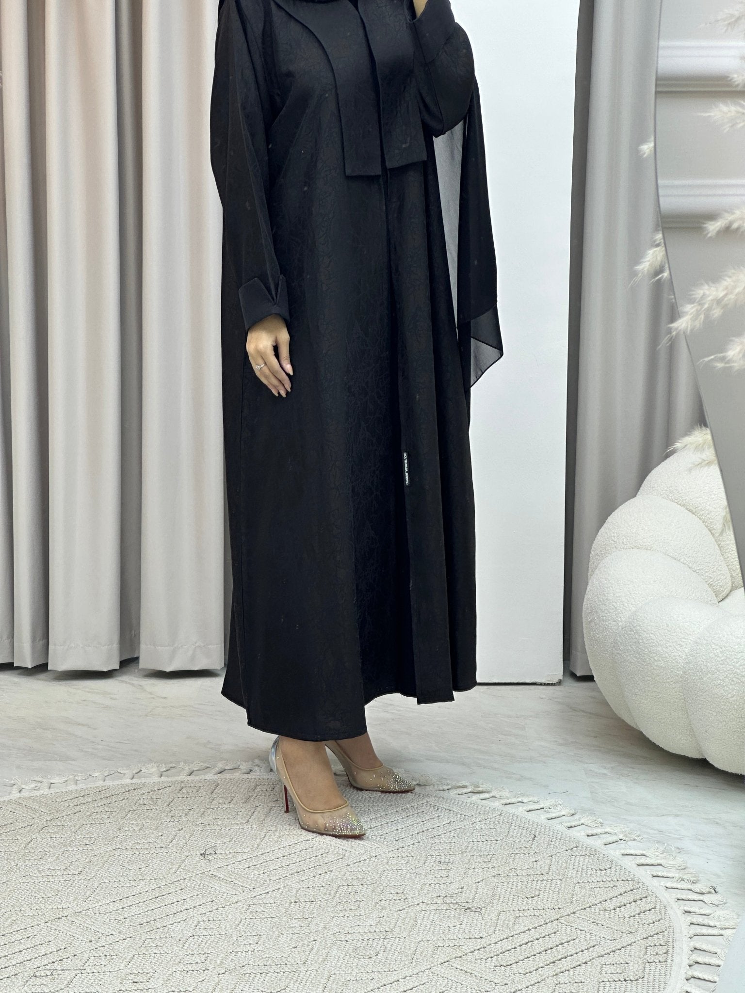 C Branch Winter Black Coat Abaya