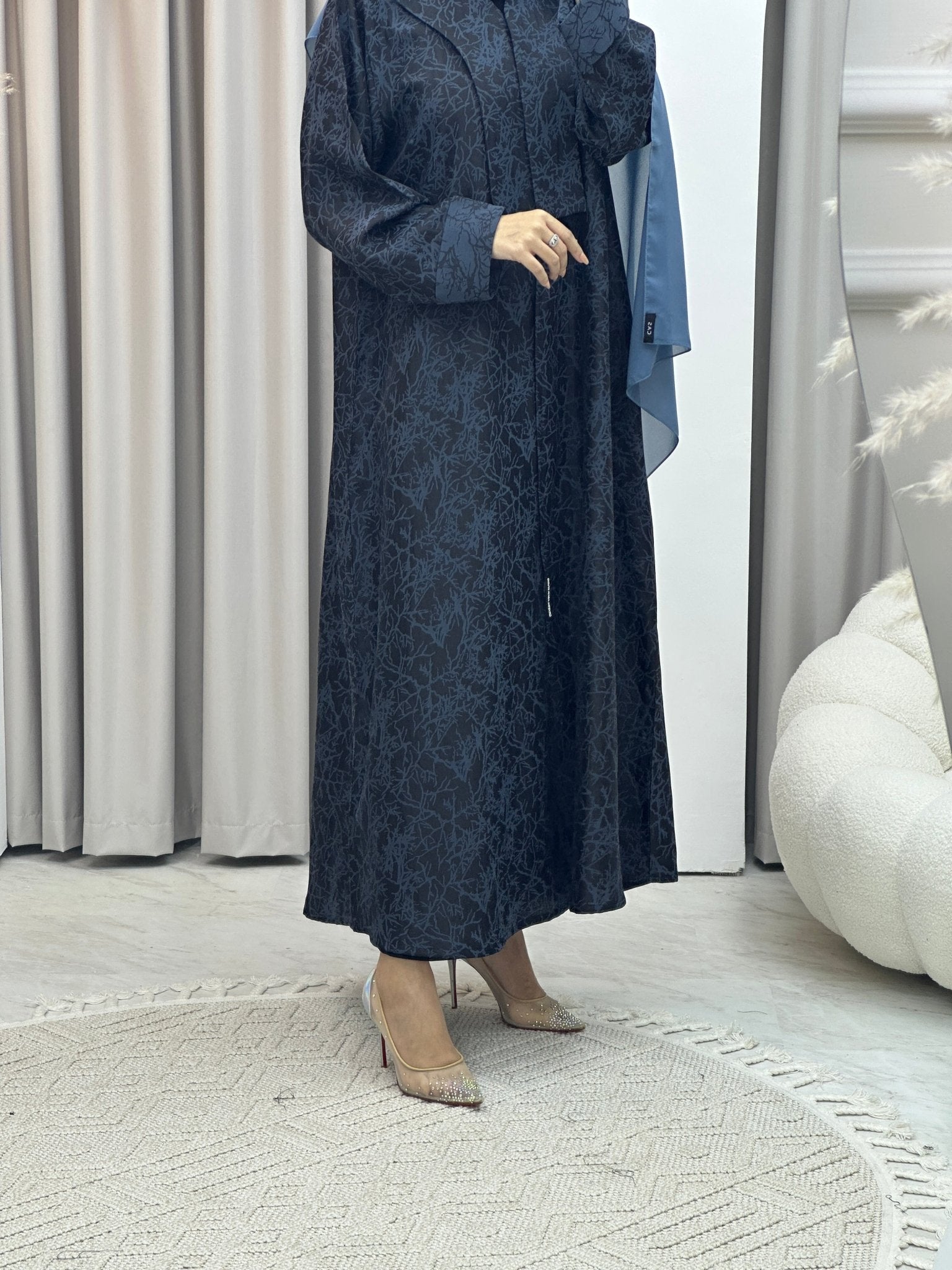 C Branch Winter Blue Coat Abaya