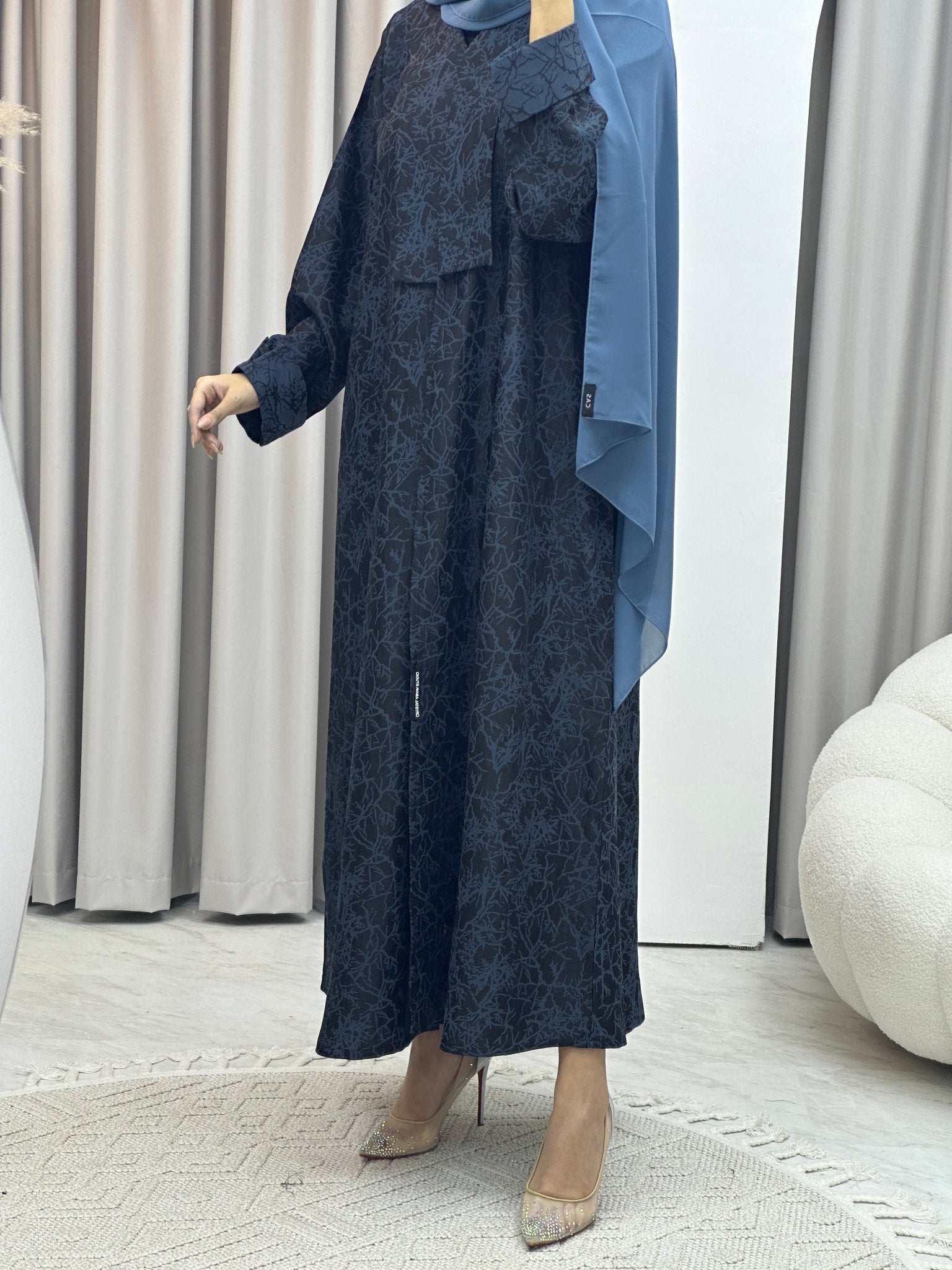 C Branch Winter Blue Coat Abaya