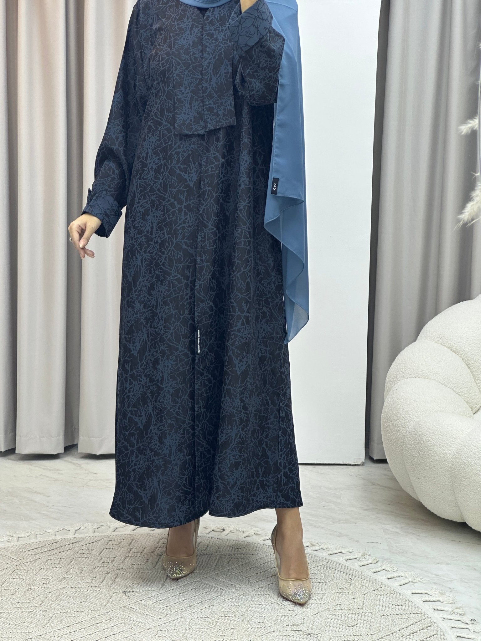 C Branch Winter Blue Coat Abaya