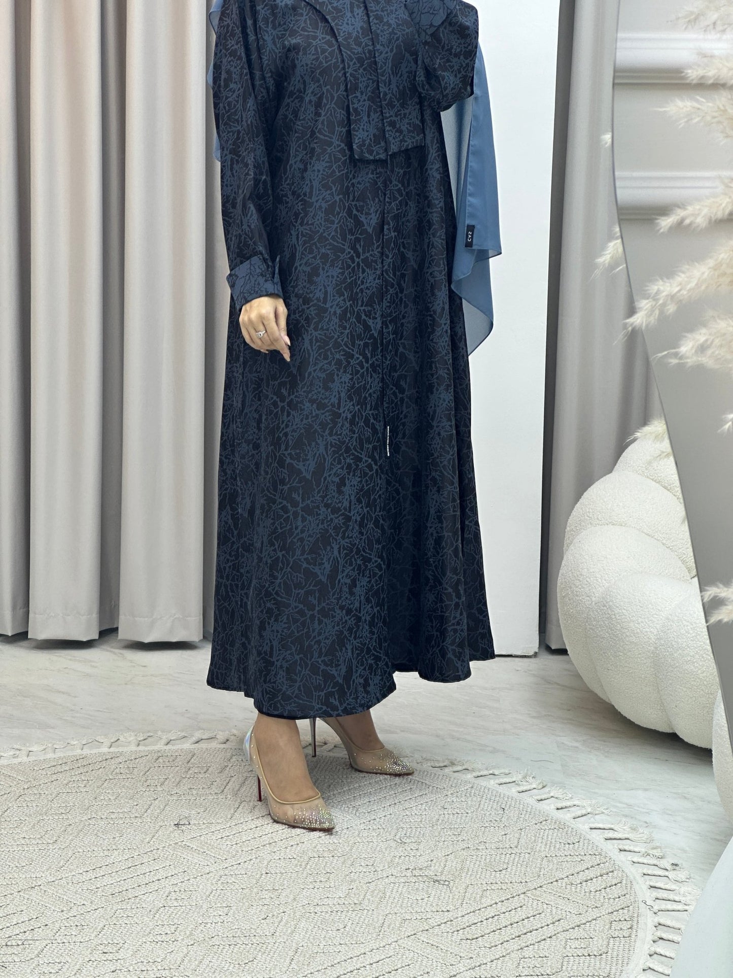 C Branch Winter Blue Coat Abaya