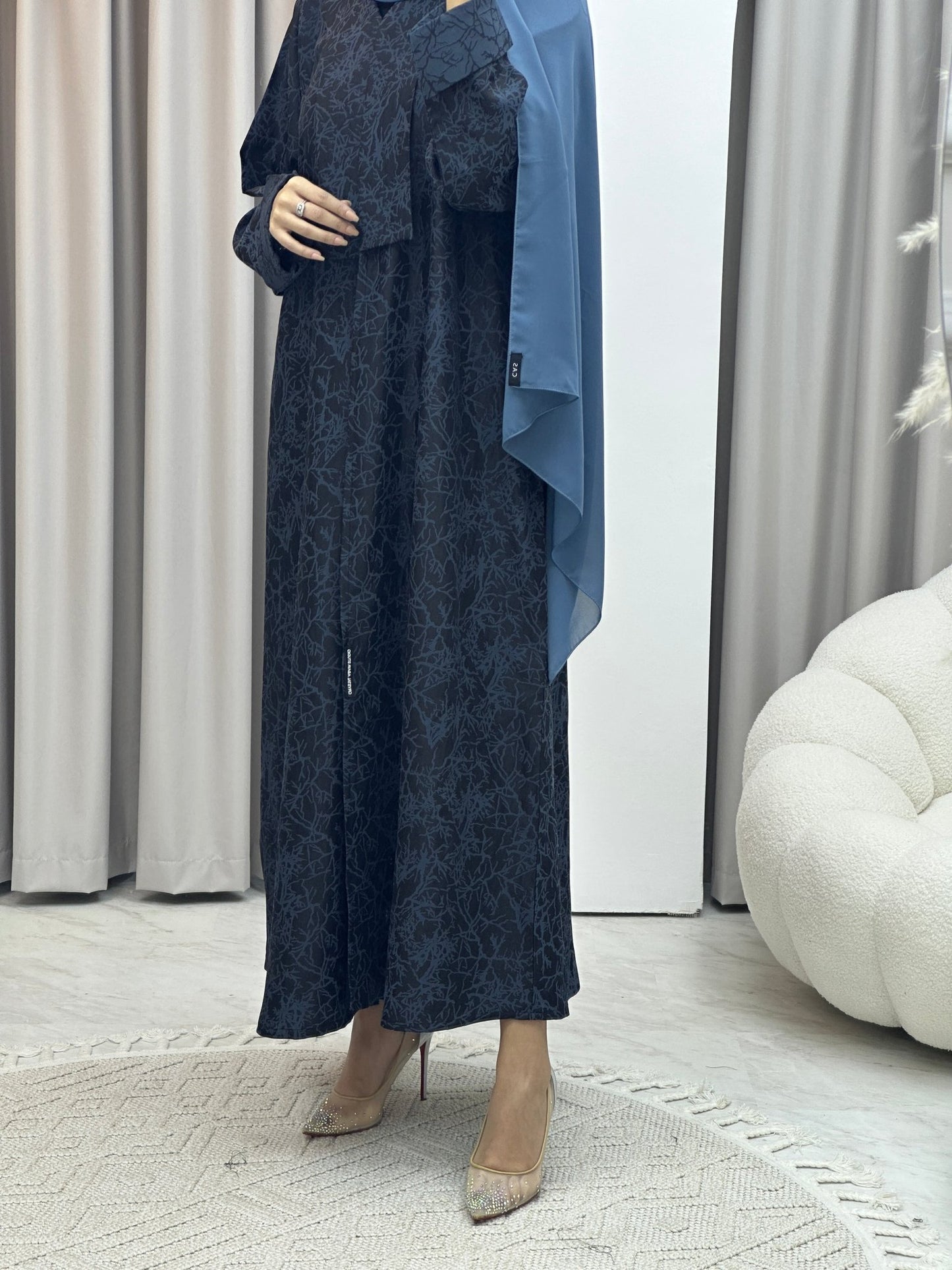 C Branch Winter Blue Coat Abaya