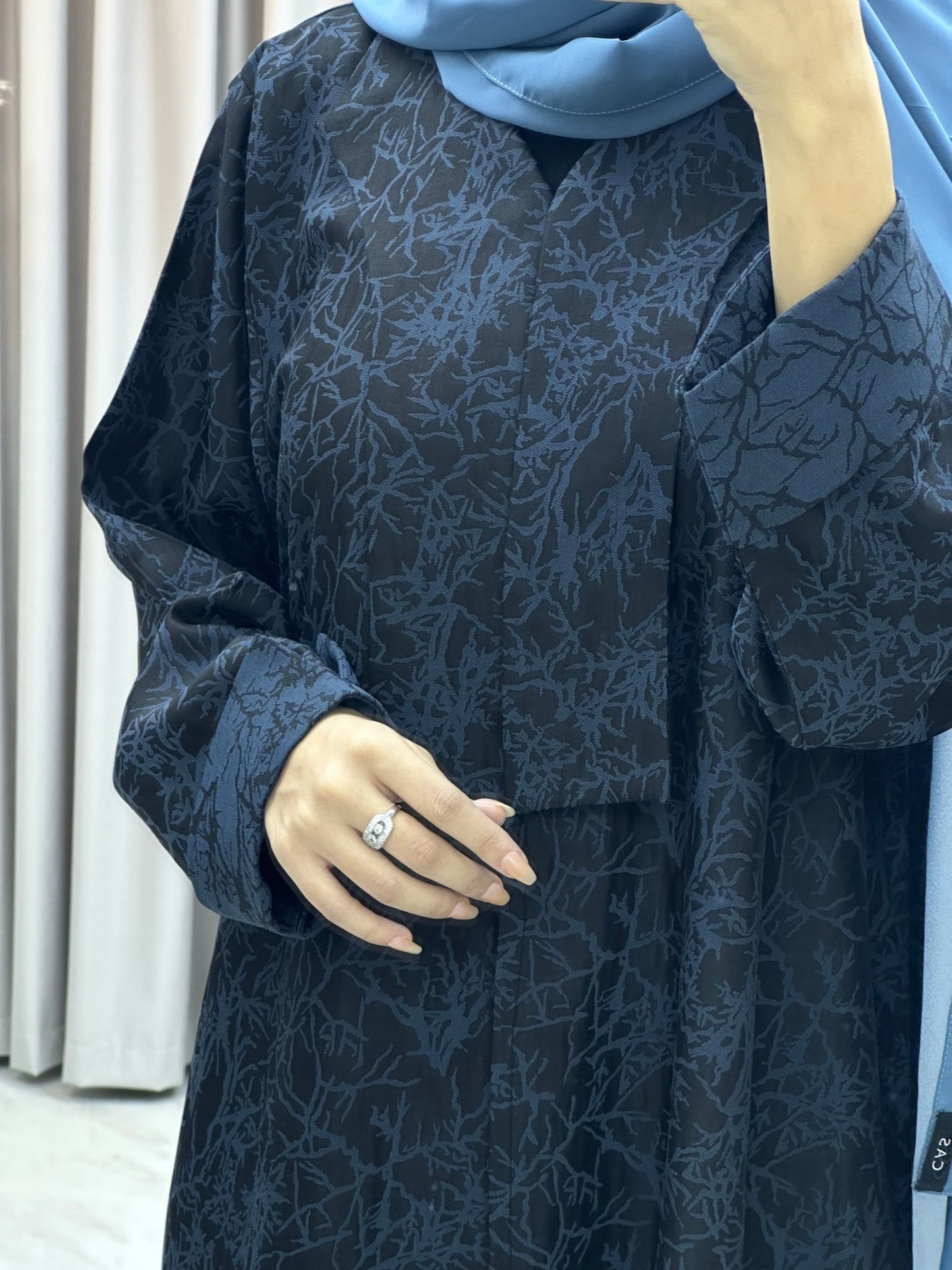 C Branch Winter Blue Coat Abaya