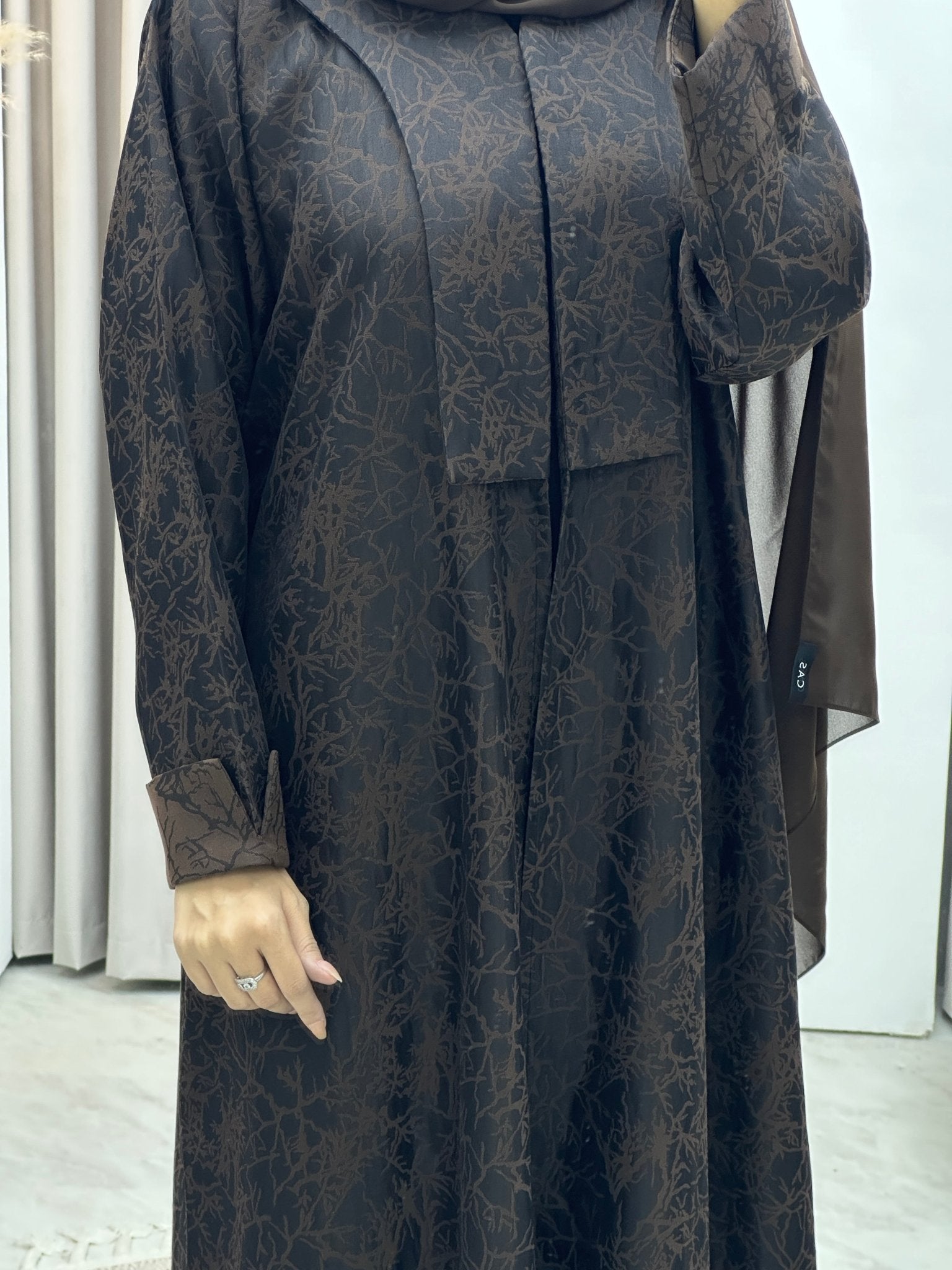 C Branch Winter Brown Coat Abaya