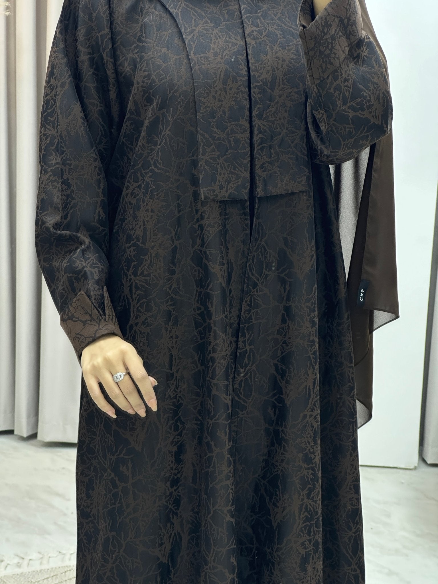 C Branch Winter Brown Coat Abaya