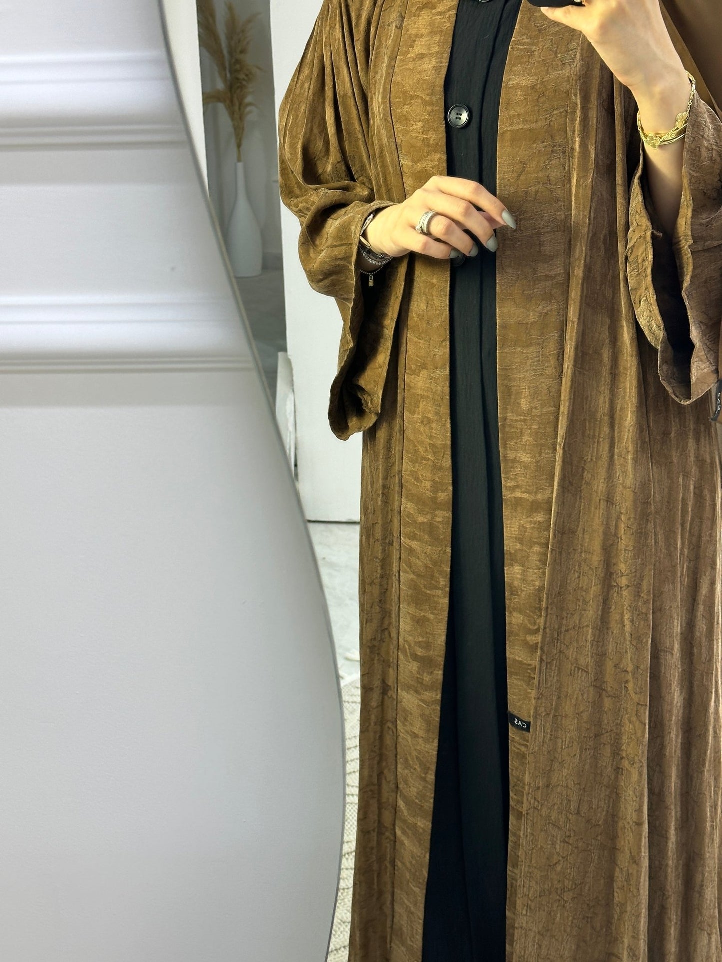 C Caramel Marble Premium Abaya