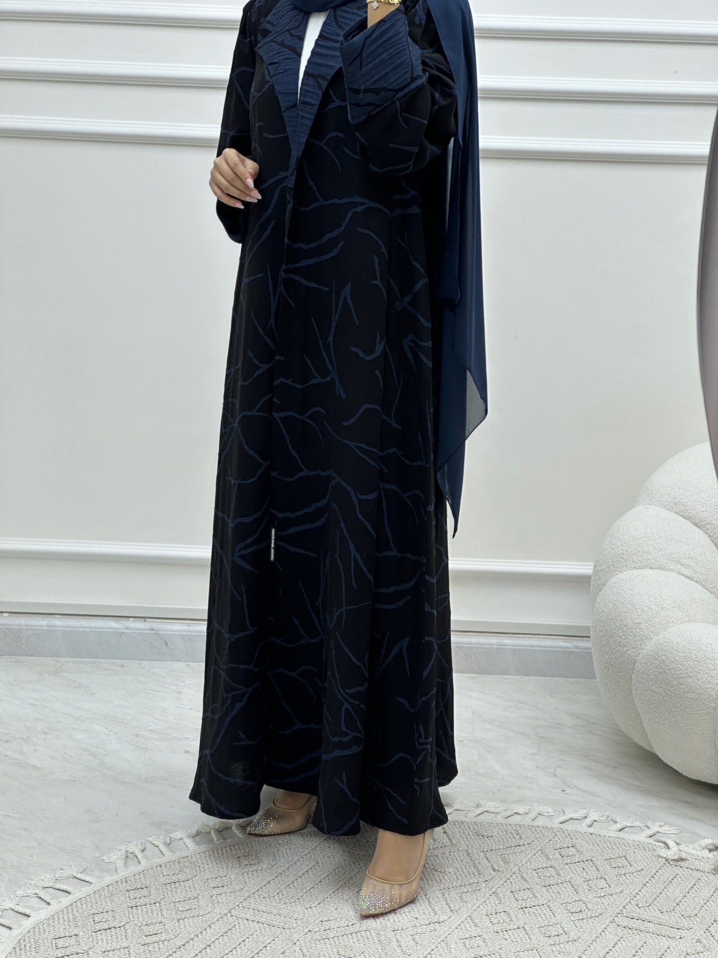 C Coat Budget Blue Abaya