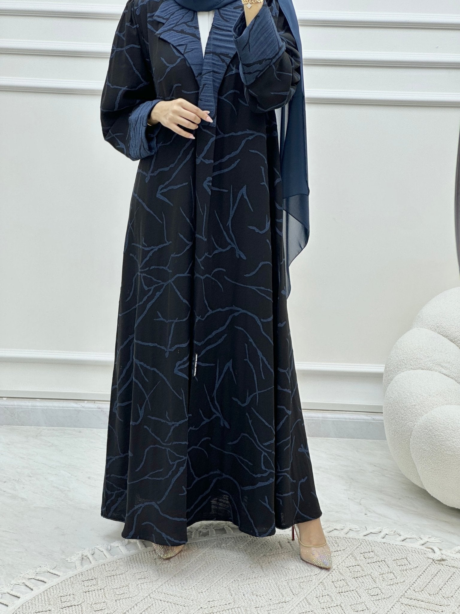 C Coat Budget Blue Abaya